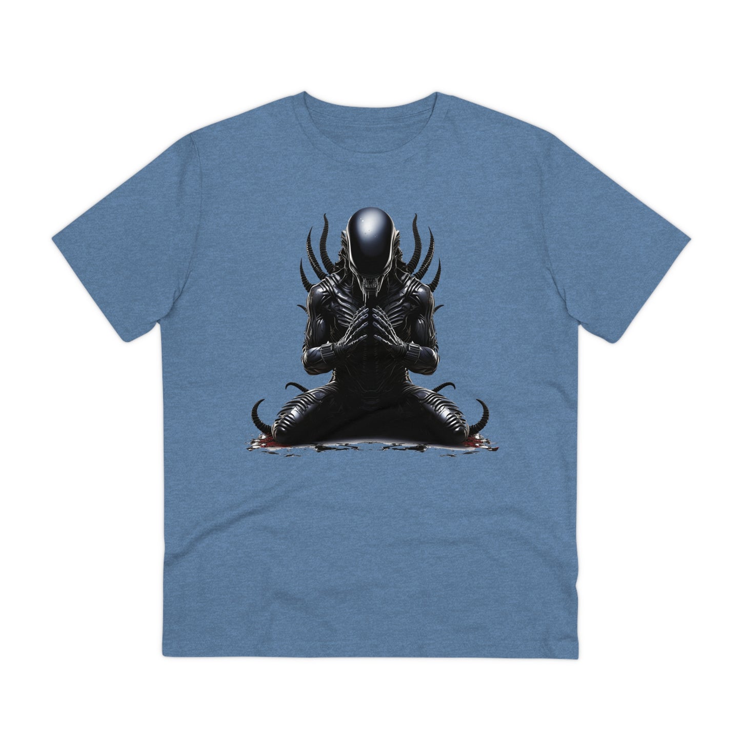 Eco-Friendly Zen Alien Xenomorph T-shirt - Embrace Galactic Serenity