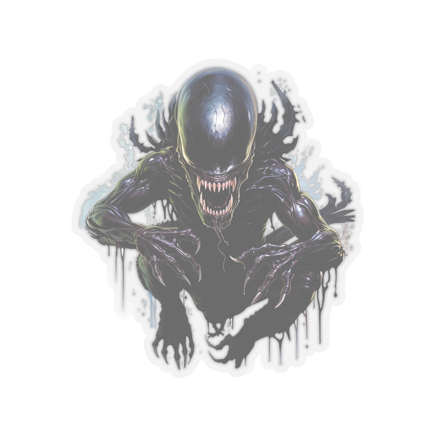 Alien Xenomorph Jumping sticker - Premium Halloween Sticker