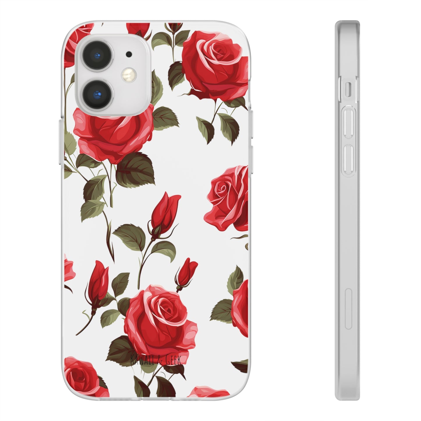 Delicate Rose Flexi Transparent Phone Case
