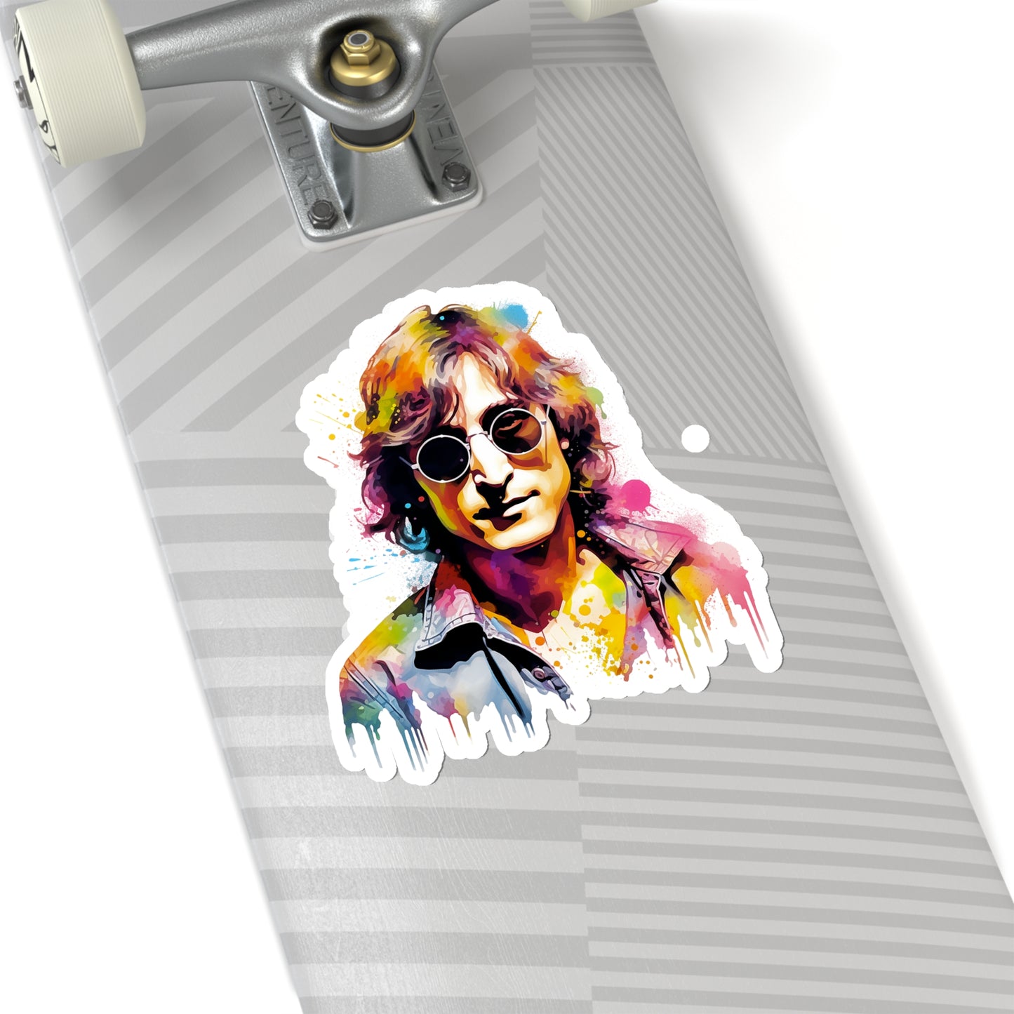 Watercolor John Lennon Sticker: Artistic Flair