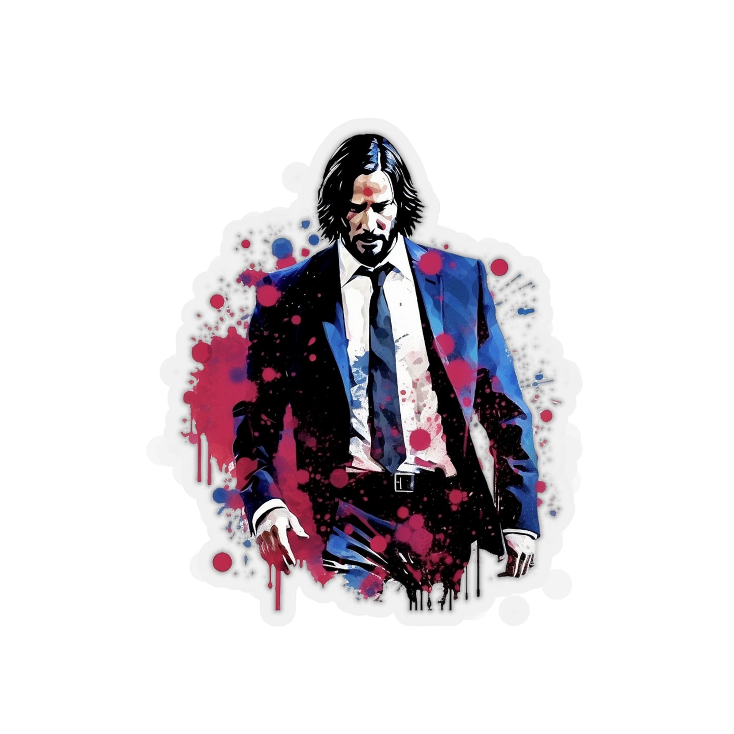 John Wick Sticker - Capture the Intensity and Elegance in Artistic Flair