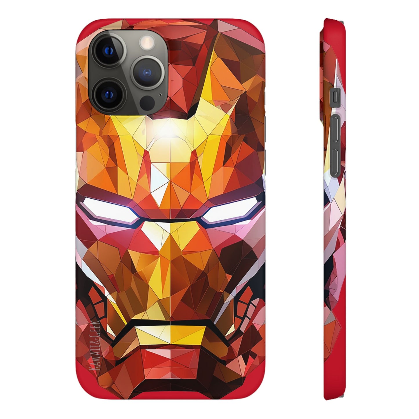 Phone Case - Iron Man helmet polygonal style
