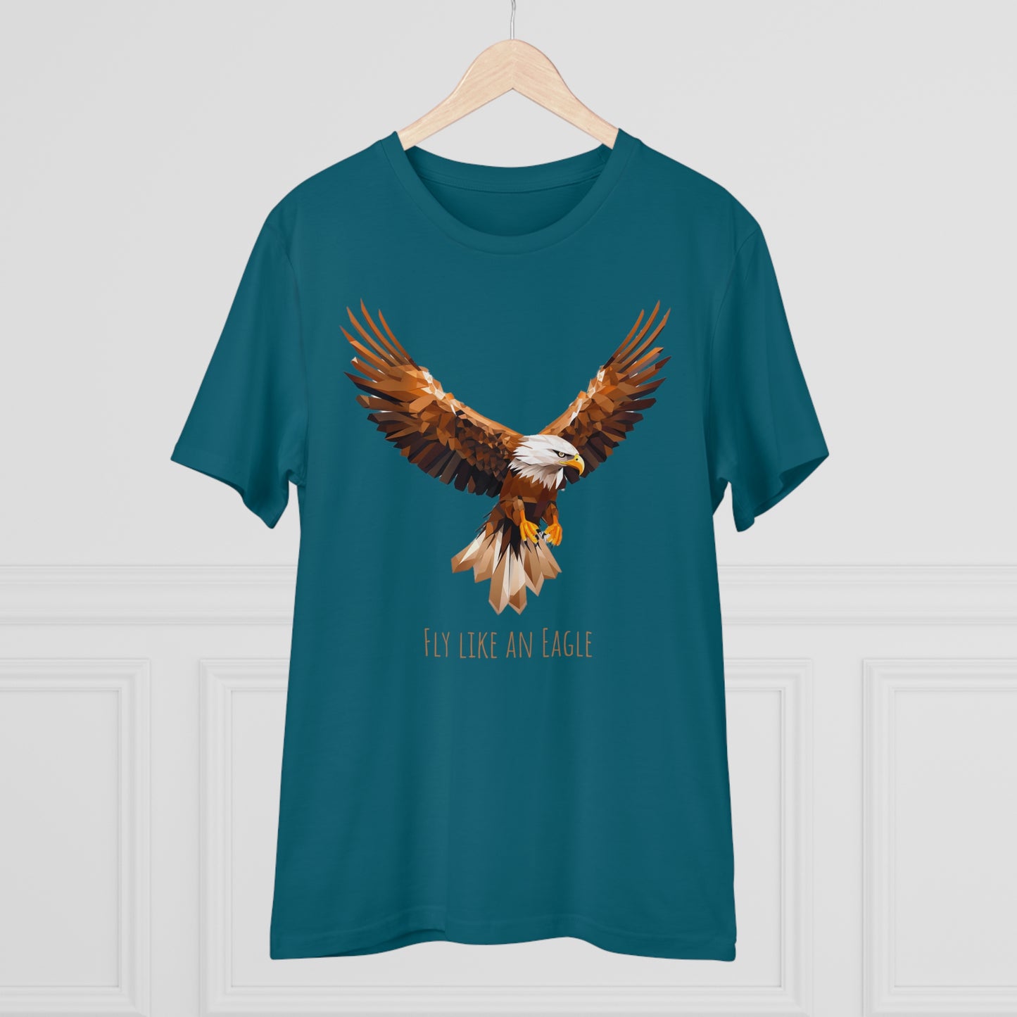 Eco-Friendly Geometric Eagle T-Shirt: "Fly Like An Eagle"