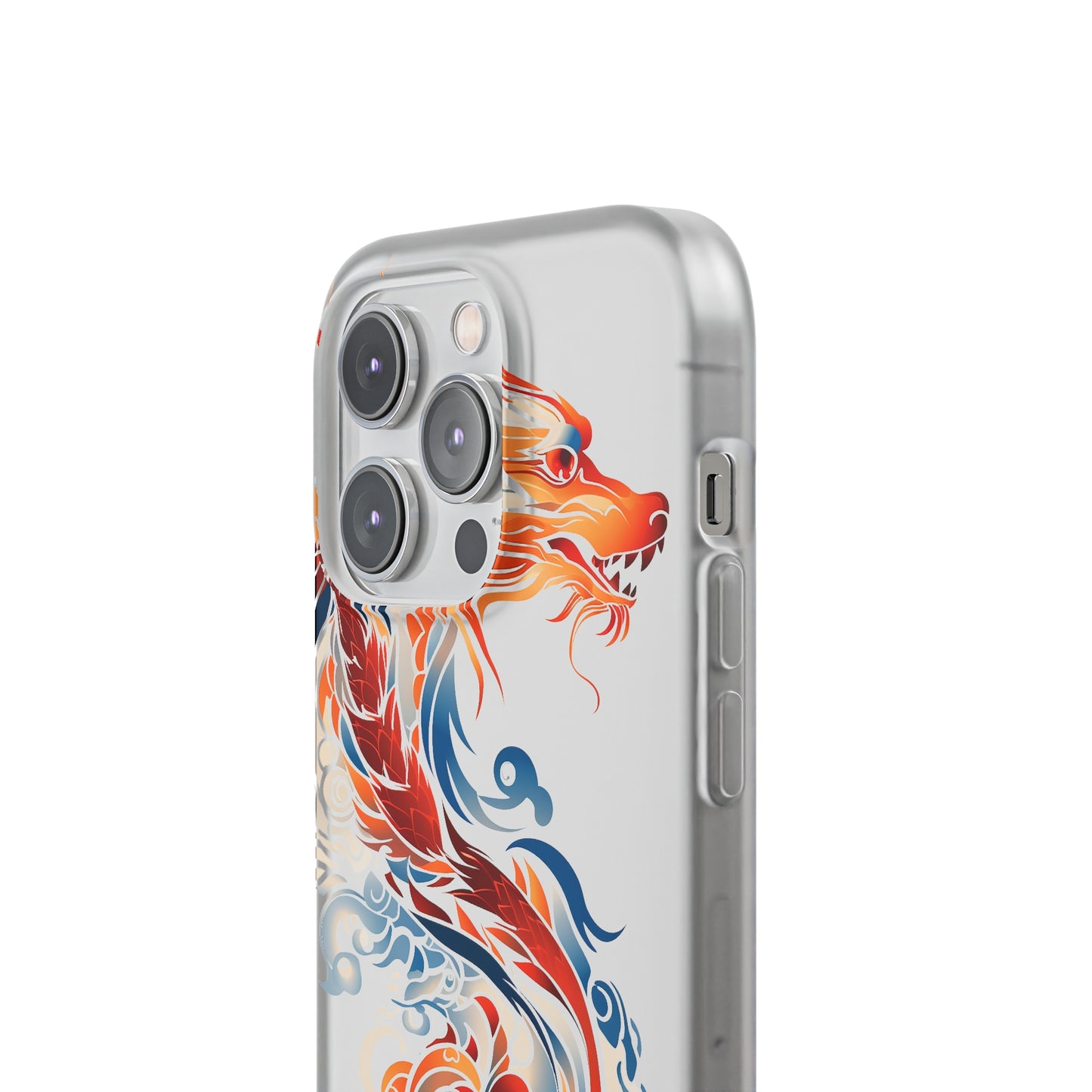 Elegant Chinese Ink Dragon Flexi Transparent Phone Case