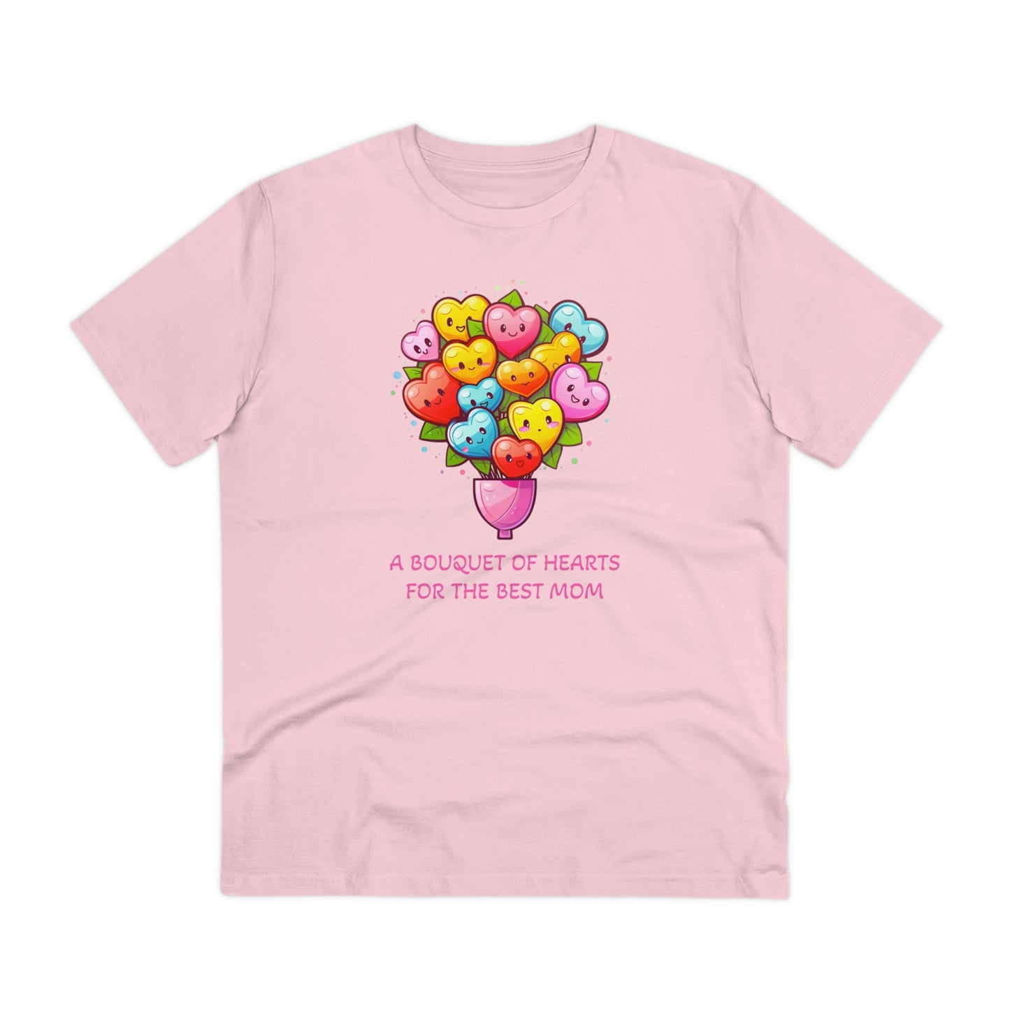 Bouquet of Hearts for the Best Mom" Unisex Eco-Friendly T-Shirt - Celebrate Mother's Day with Style and Sustainability