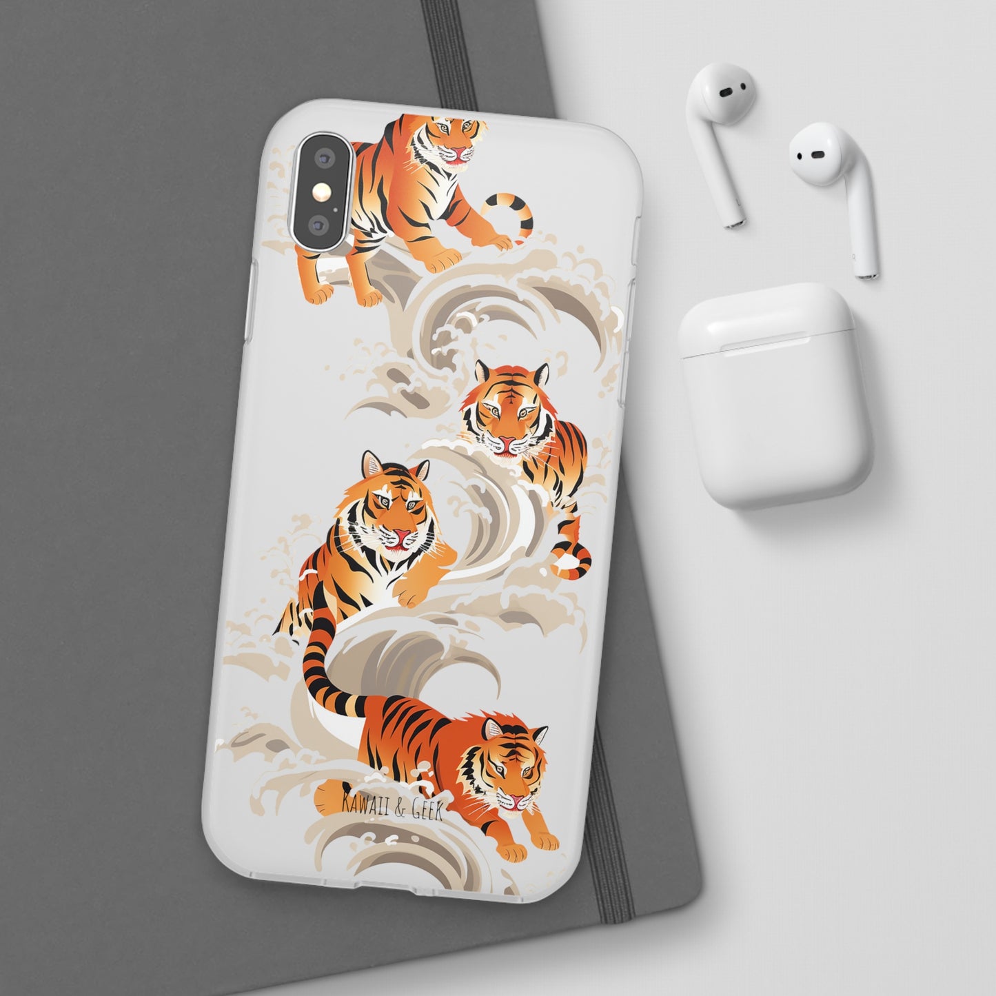 Elegant Chinese Ink Tiger Flexi Phone Case
