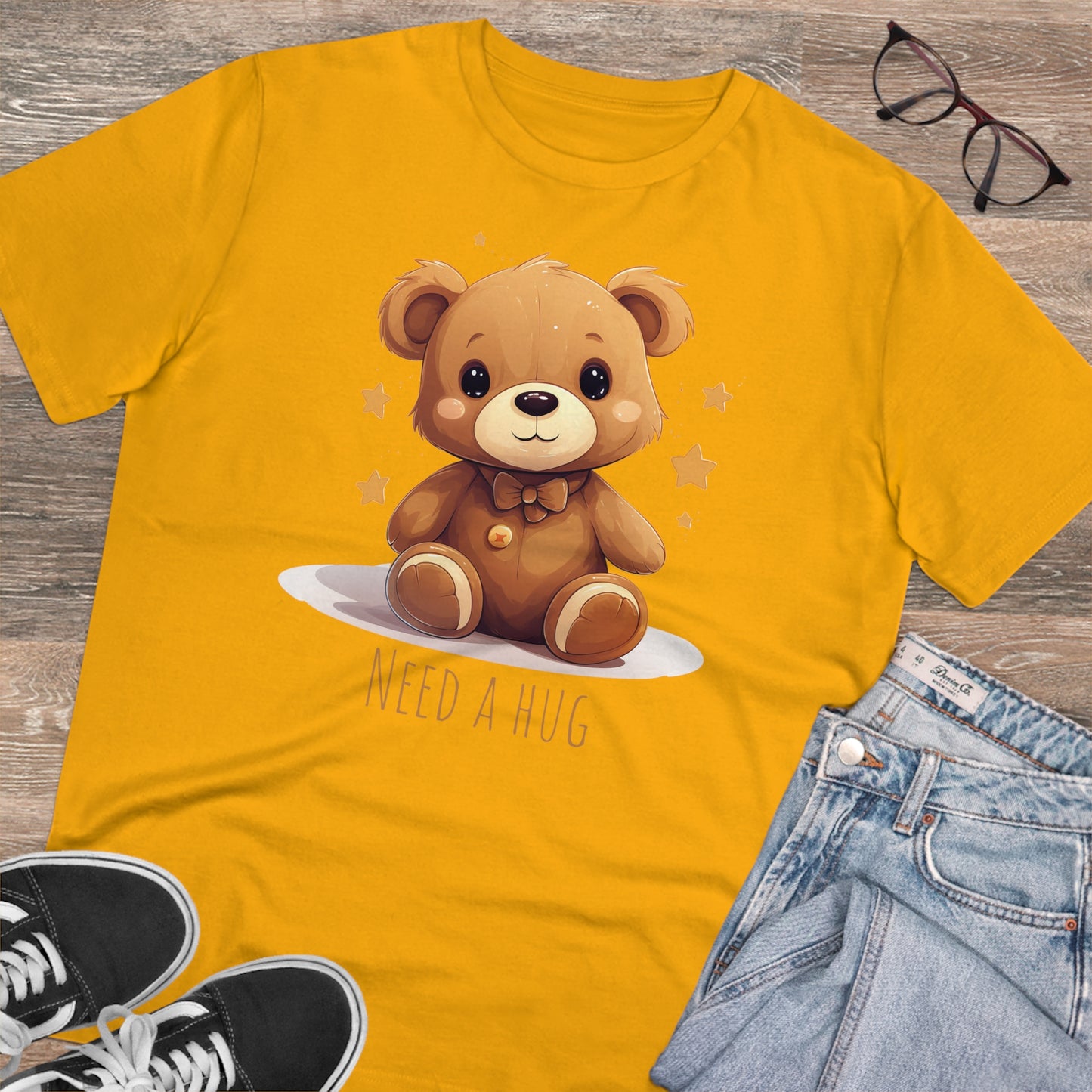 Eco-Friendly "Need a Hug" Teddy Bear Tee