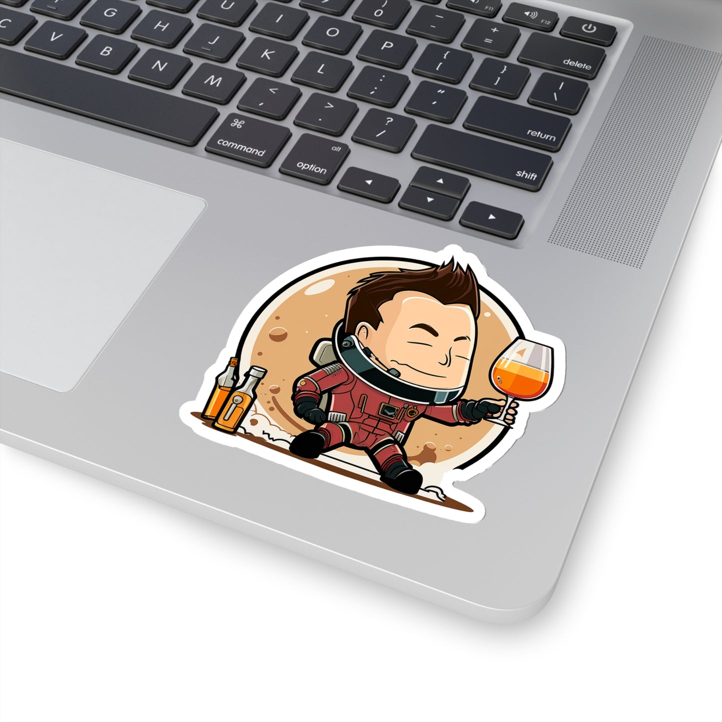 Elon Musk on Mars Sticker - Add Some Humor and Space to Your Tech