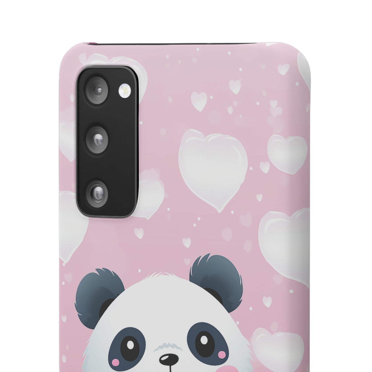 Cute Panda & Hearts Premium Phone Case