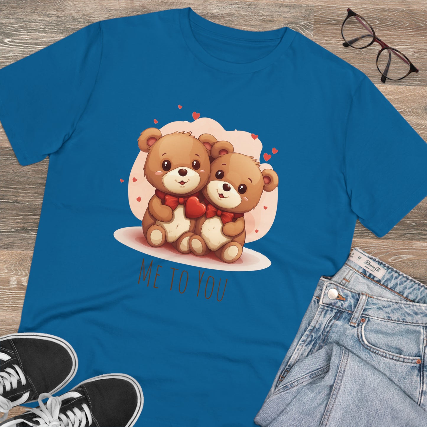 Me to You Teddy Bear Couple Tee - Eco-Friendly Love Shirt - Valentine's Day Special