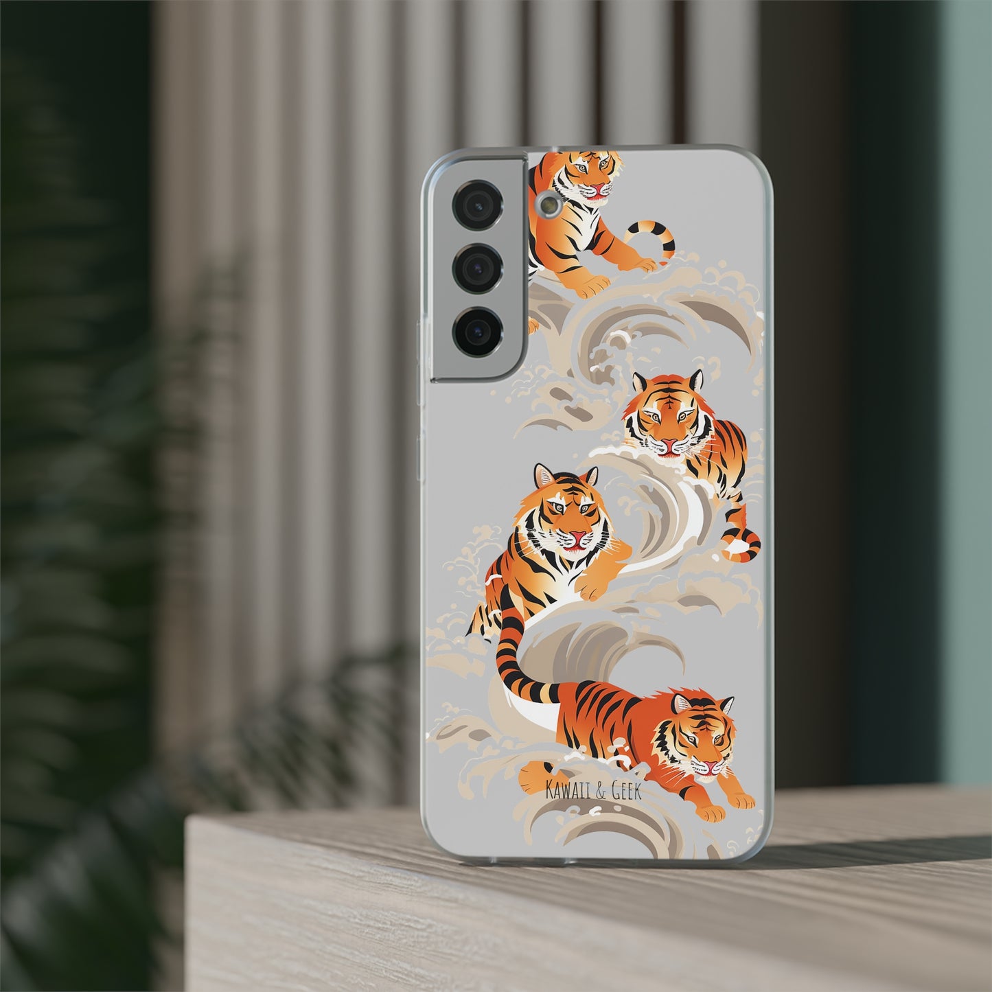 Elegant Chinese Ink Tiger Flexi Phone Case