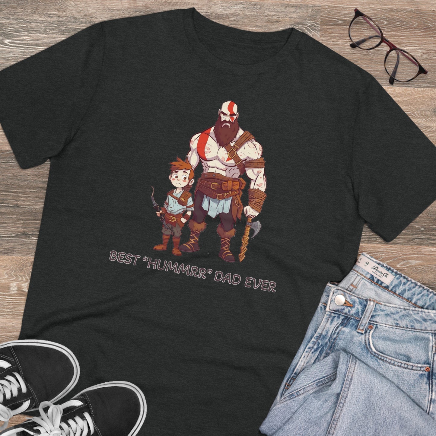 Kratos - God of War T-Shirt - BEST Hummrr Dad Ever - Celebrate Father's Day with Playful Style