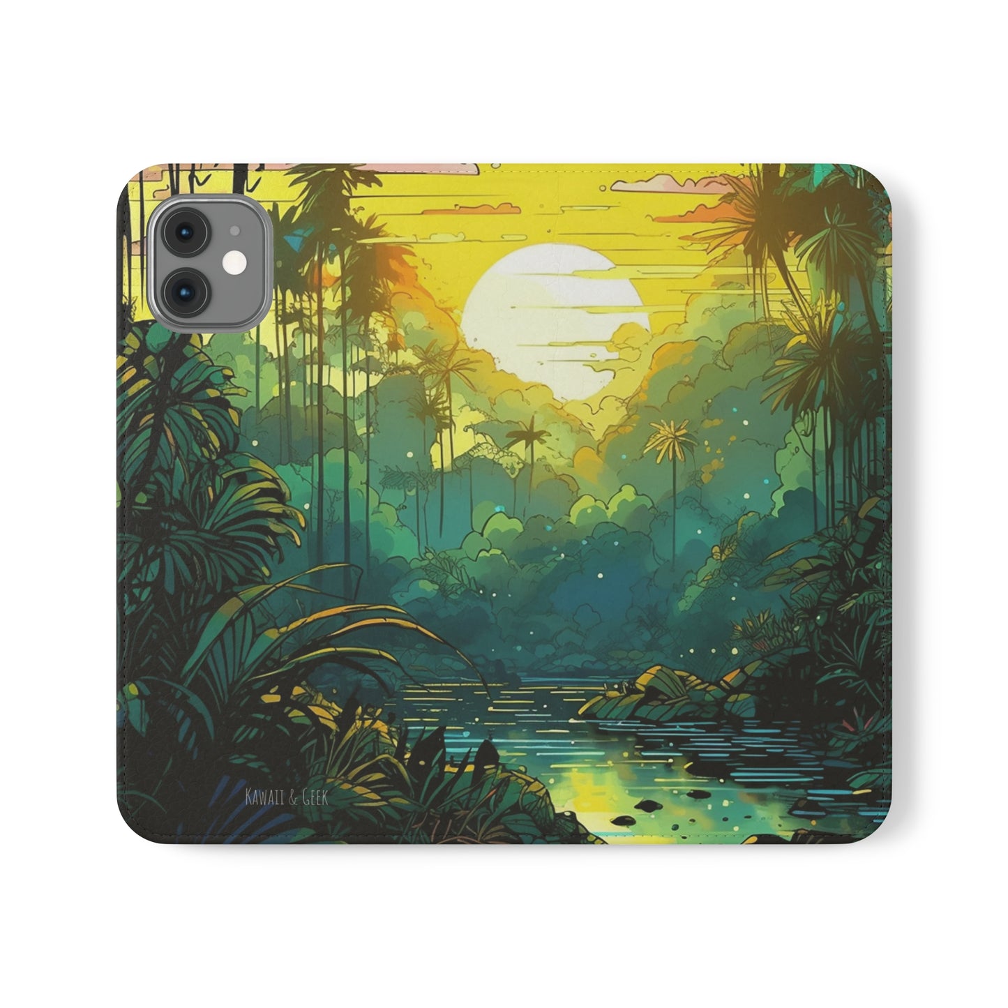 Rainforest at Sunset Flip Phone Case - Capture the Serenity of Nature on Your Device