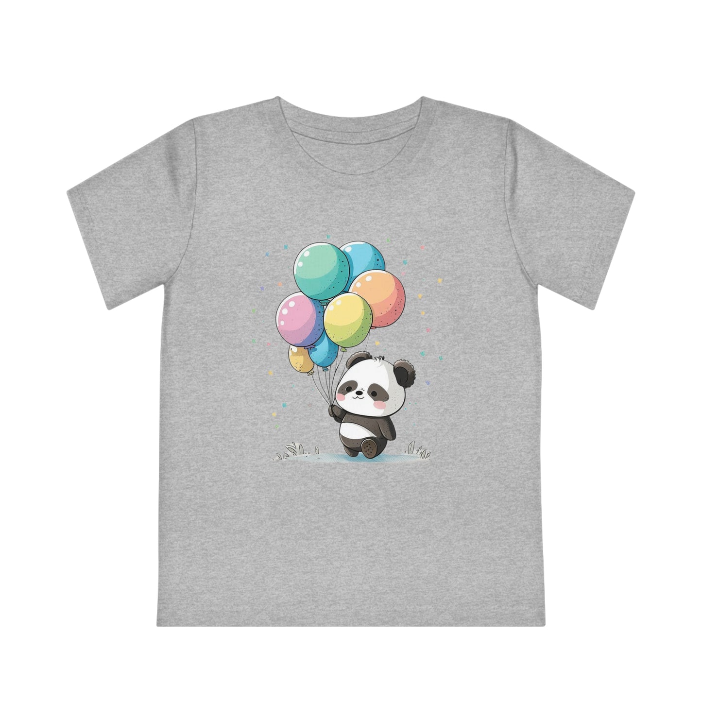 Panda with Balloons Kids Eco-Friendly T-Shirt - Adorable Style for Little Nature Lovers