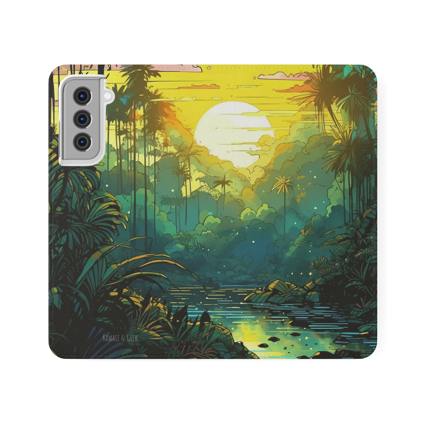 Rainforest at Sunset Flip Phone Case - Capture the Serenity of Nature on Your Device