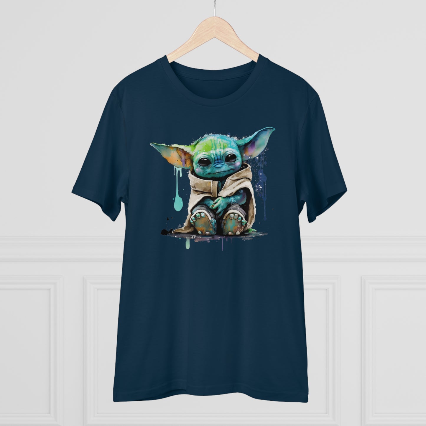 Baby Yoda in Watercolor Style Organic Unisex T-Shirt - Add Some Cute and Eco-Friendly Style to Your Wardrobe