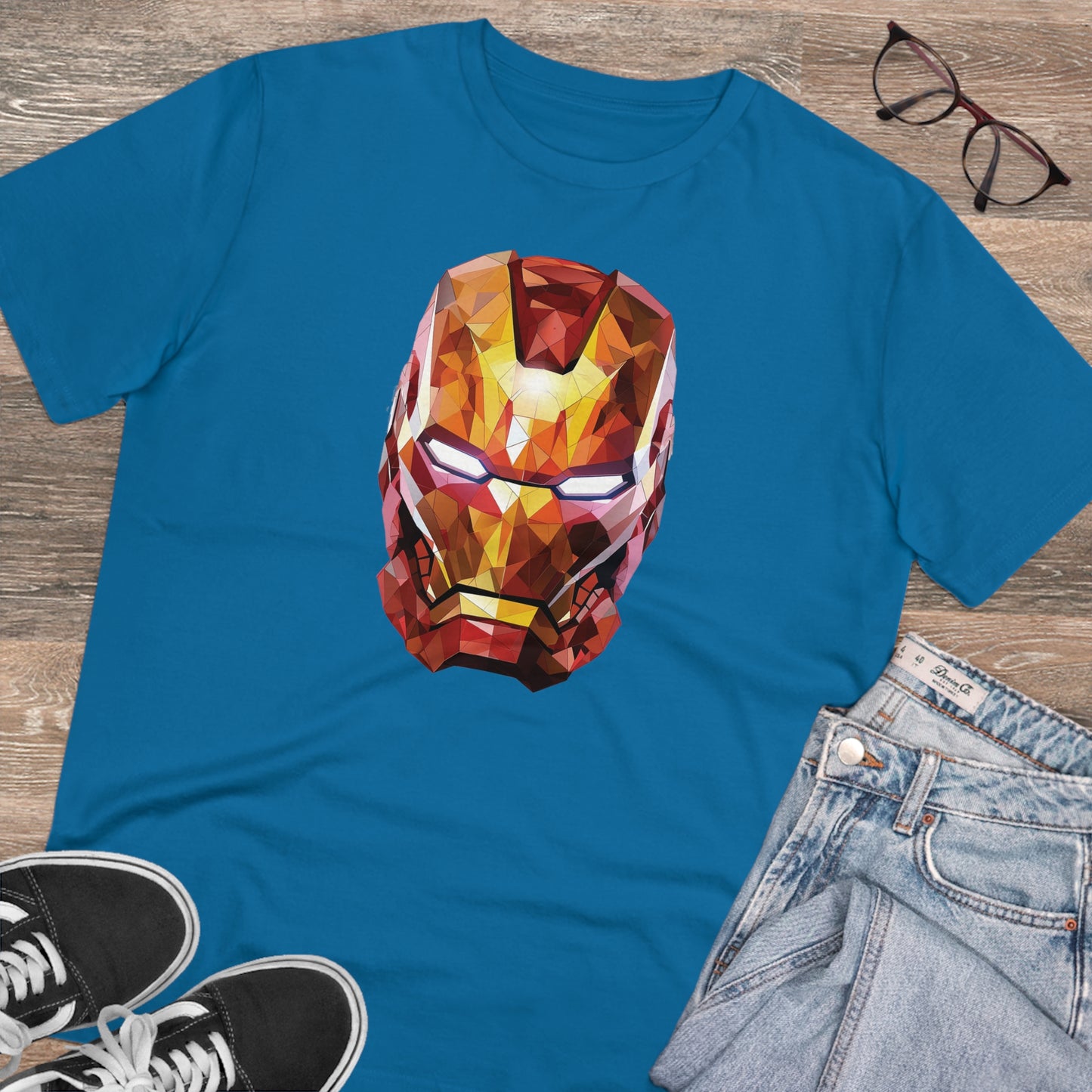 Iron Man Polygonal T-Shirt - Unleash Superhero Style