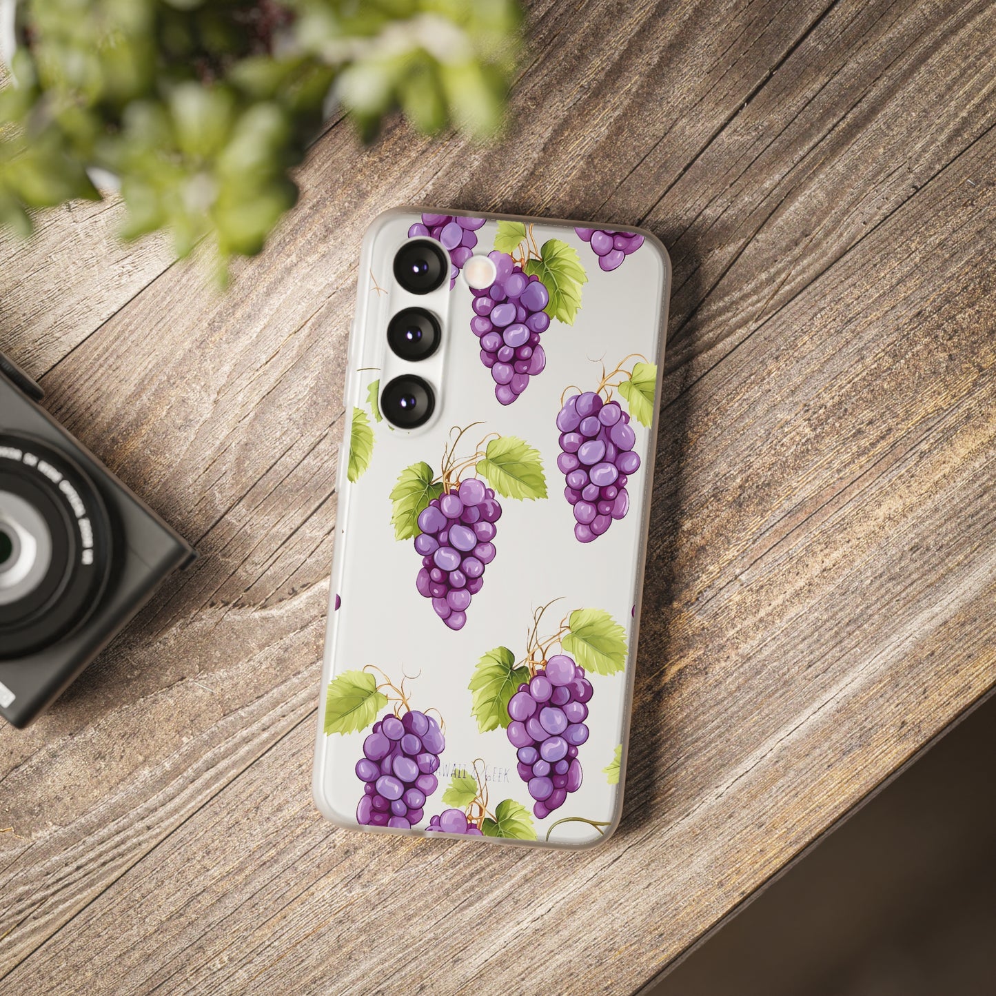 Flexi Grape Delight: Transparent Phone Case