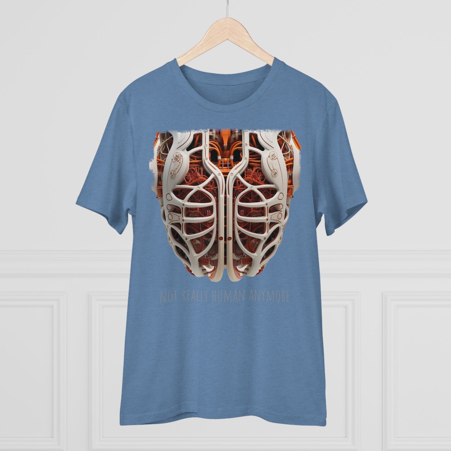 Eco-T-shirt: Cybernetic Chest "Not Really Human"