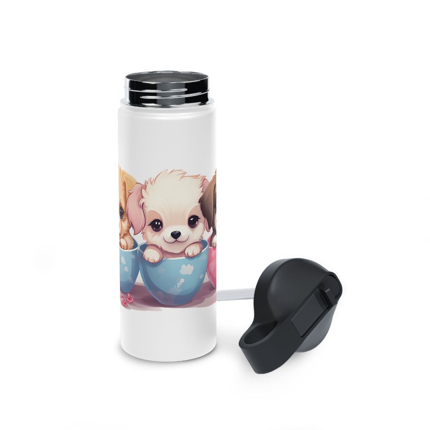 Puppies Trio Stainless Steel Water Bottle