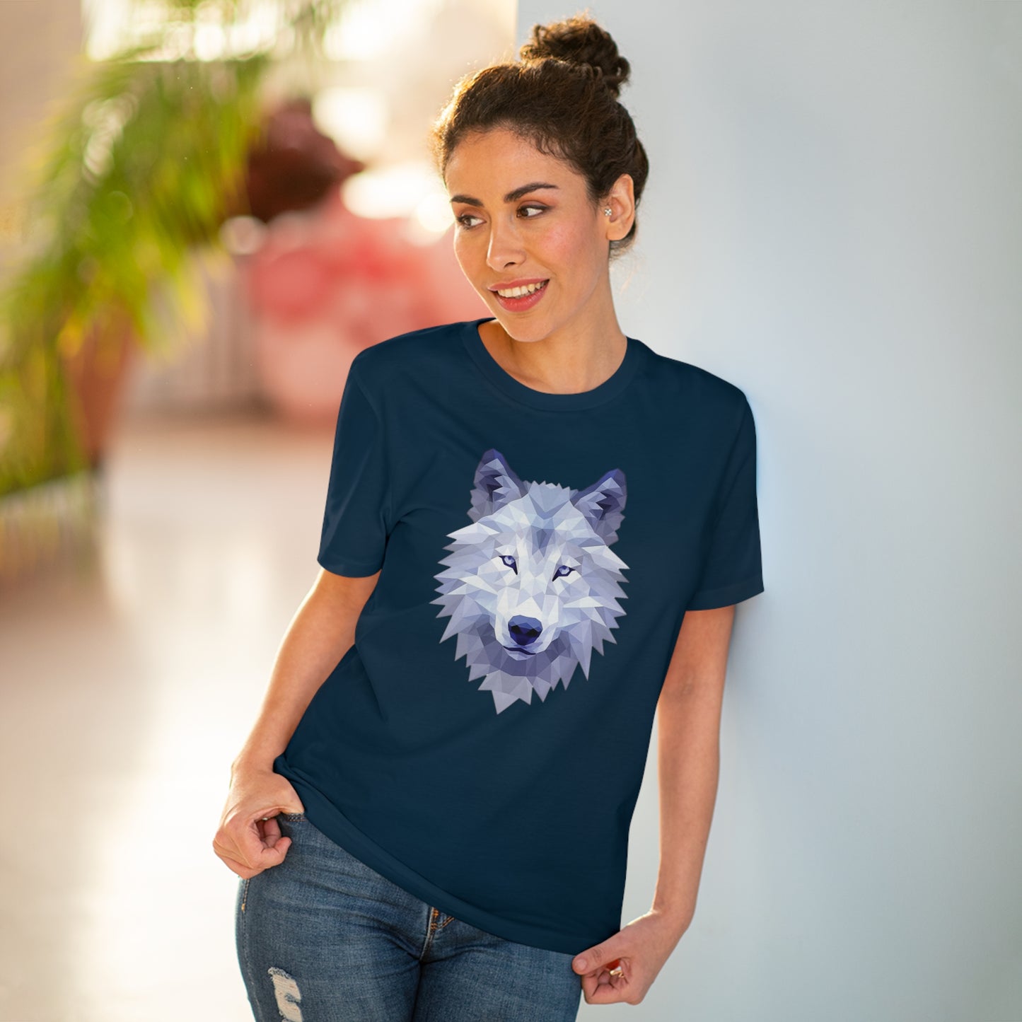 Wolf Polygonal T-Shirt - Embrace Wild Harmony