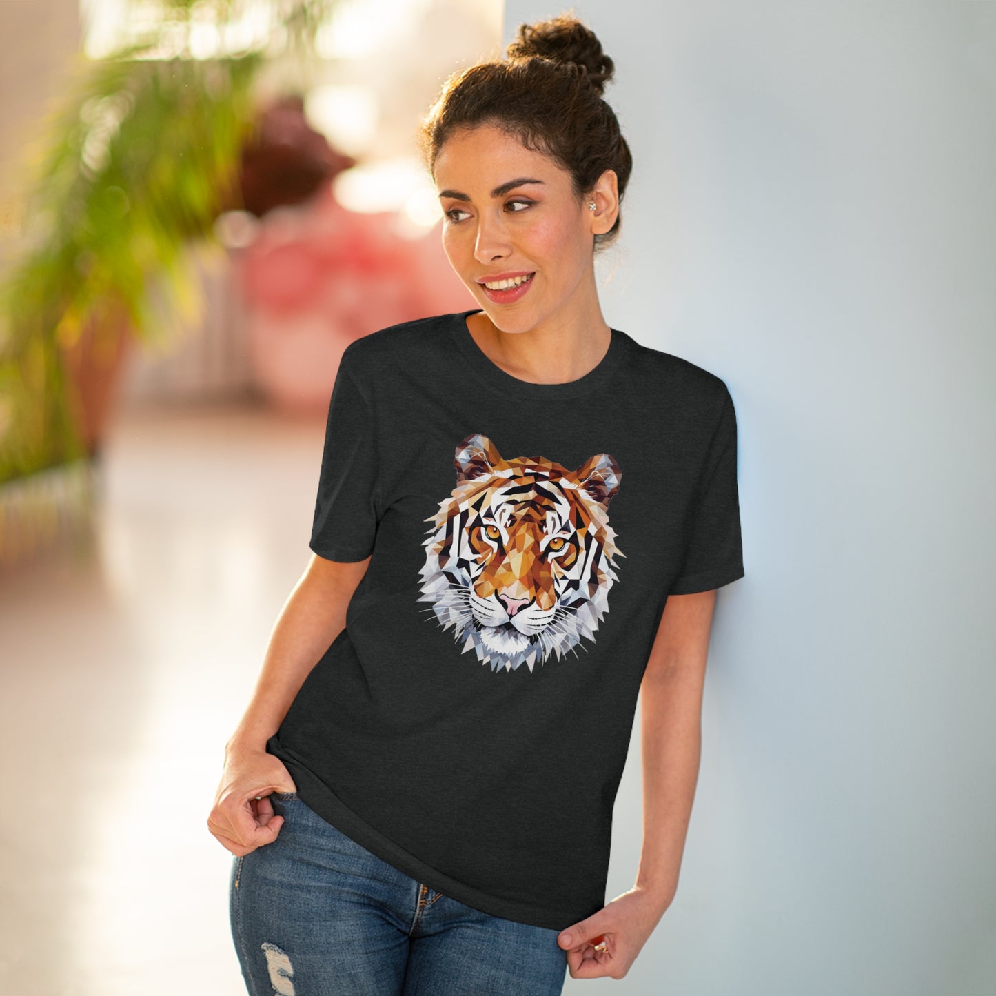 Tiger Polygonal T-Shirt - Embrace Fierce Elegance