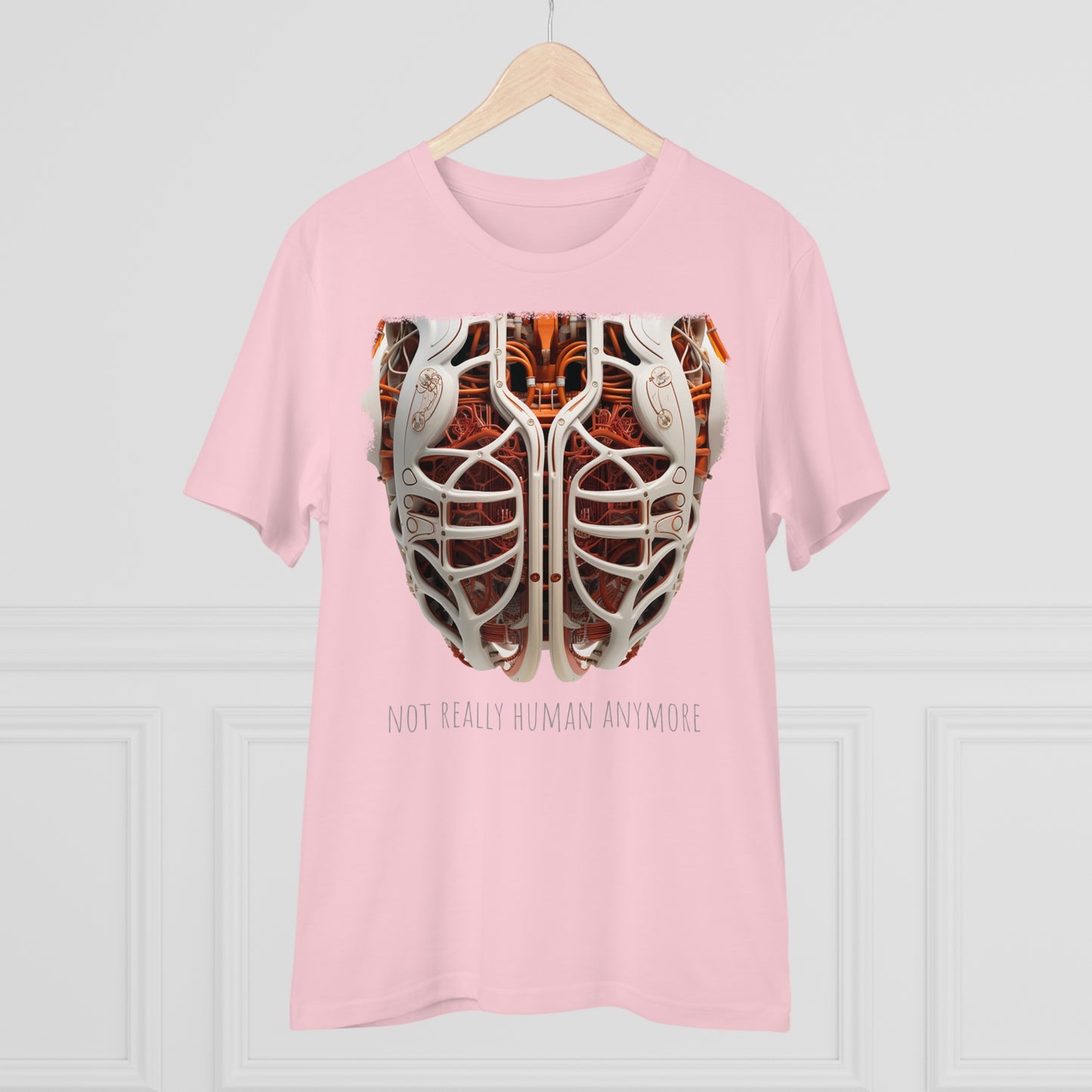 Eco-T-shirt: Cybernetic Chest "Not Really Human"