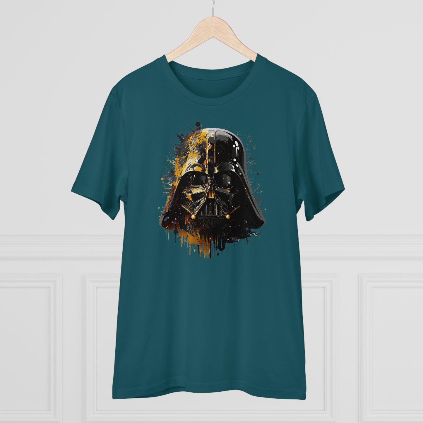 Darth Vader in Watercolor Style Eco-Friendly Unisex T-Shirt - Add Some Artistic and Sustainable Style to Your Wardrobe