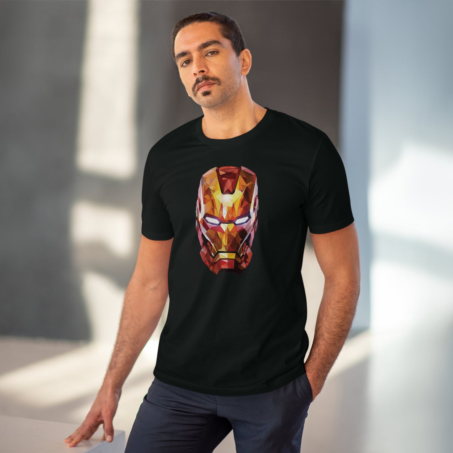 Iron Man Polygonal T-Shirt - Unleash Superhero Style