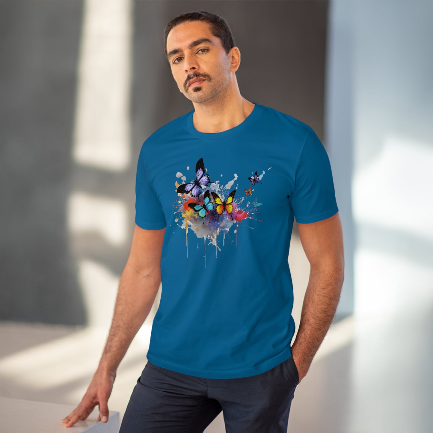 Butterflies Eco-Friendly T-Shirt - Embrace Nature's Vibrant Beauty in Watercolor Style