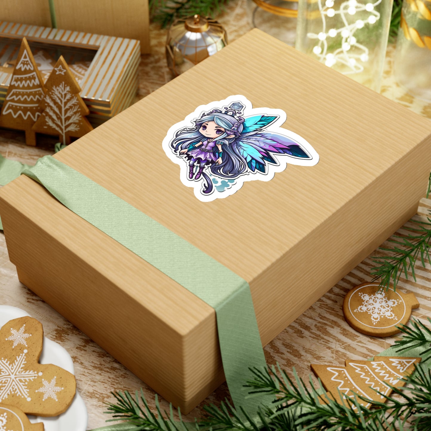 Kawaii Blue Fairy Sticker - Add Some Cute and Magical Style to Your Tech