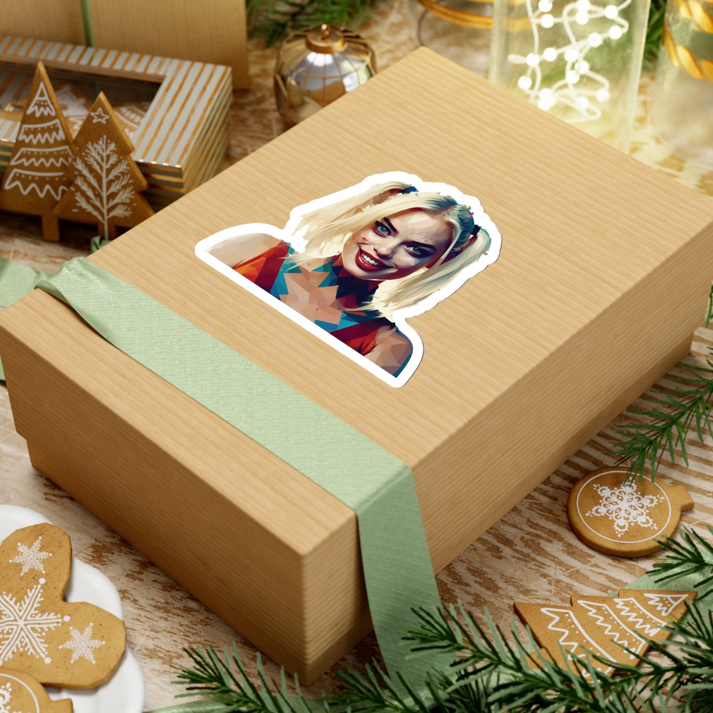 Margot Robbie Harley Quinn Sticker - A Faceted Tribute to the Queen of Chaos