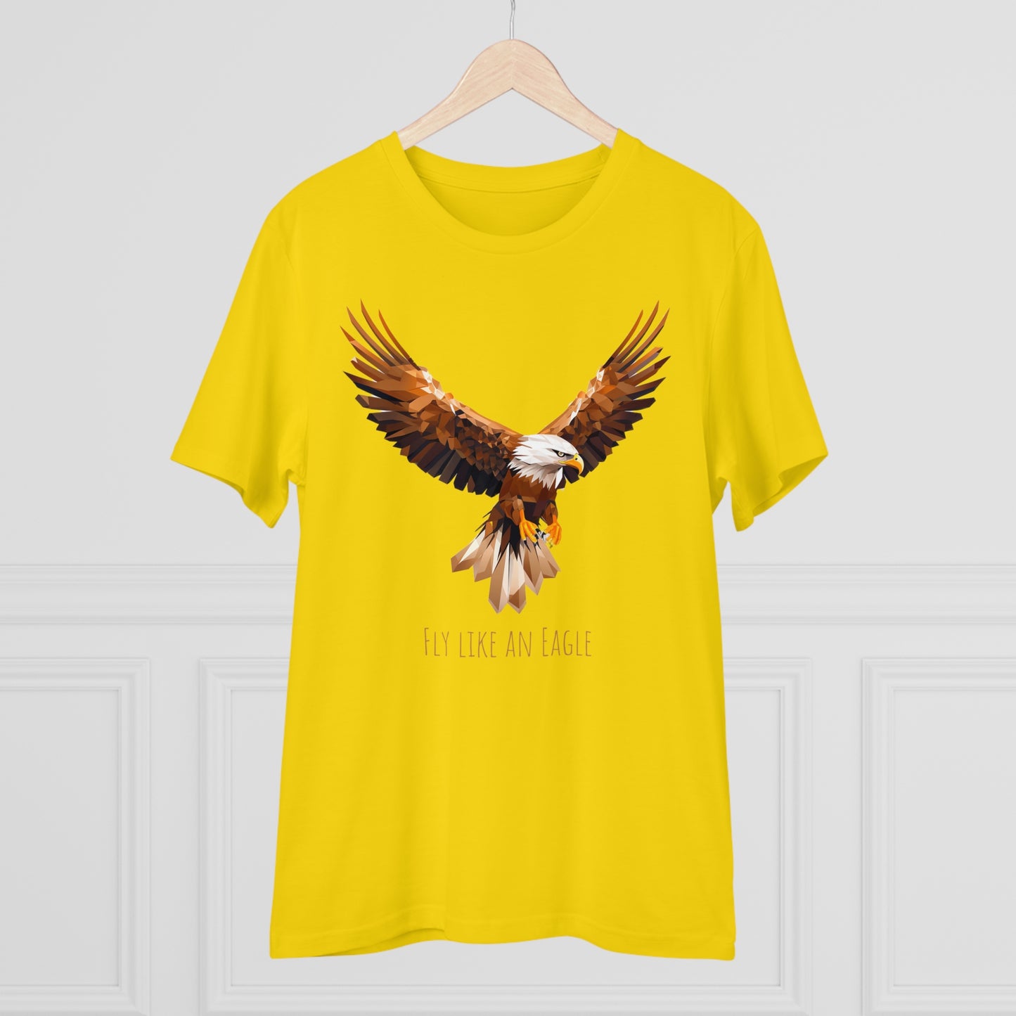 Eco-Friendly Geometric Eagle T-Shirt: "Fly Like An Eagle"