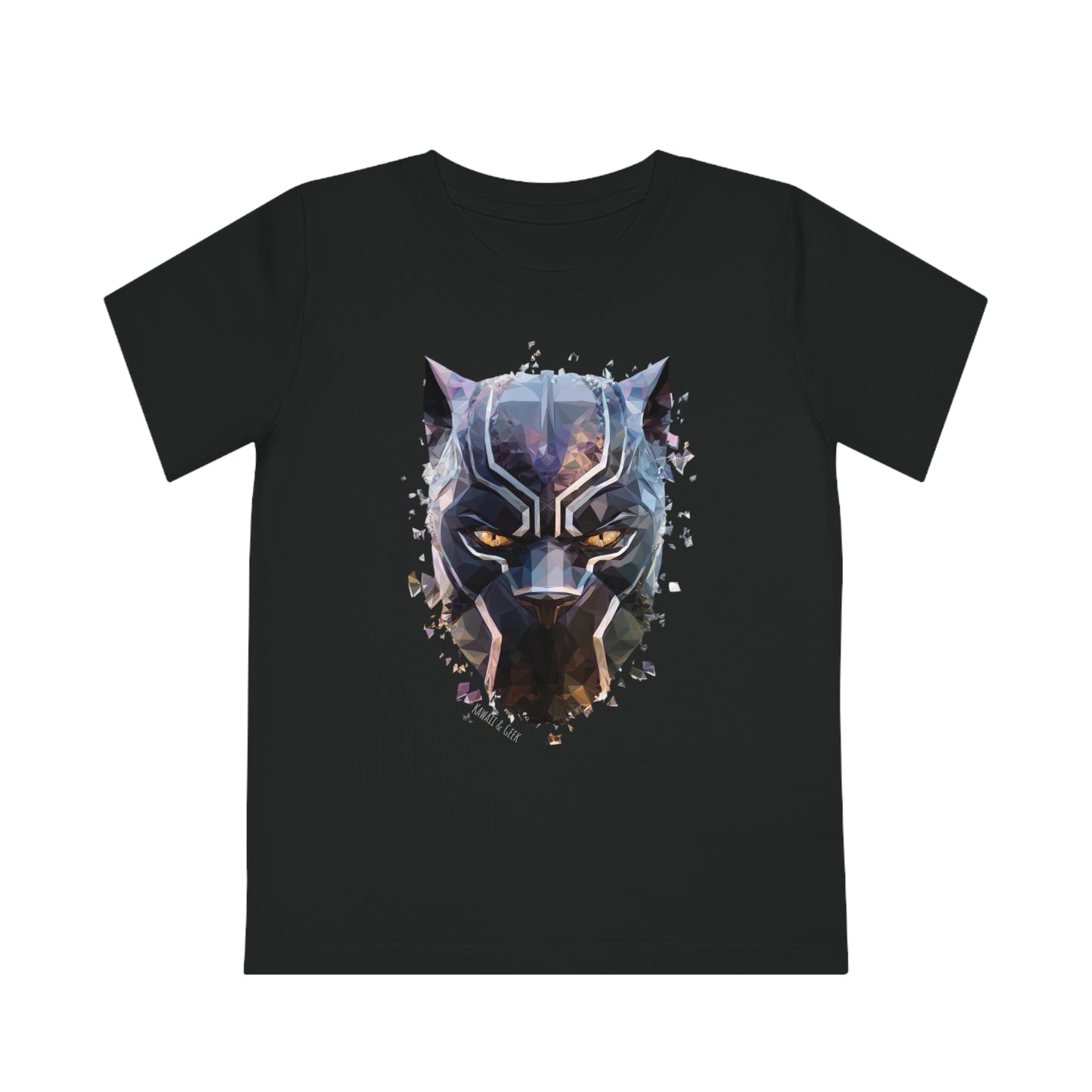 Black Panther Polygonal Kids T-Shirt - Embrace Superhero Vibes