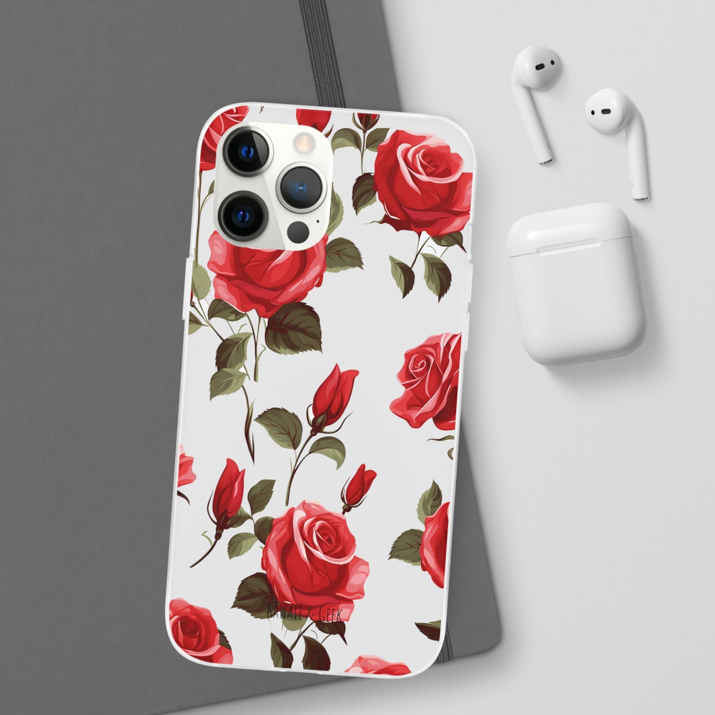 Delicate Rose Flexi Transparent Phone Case