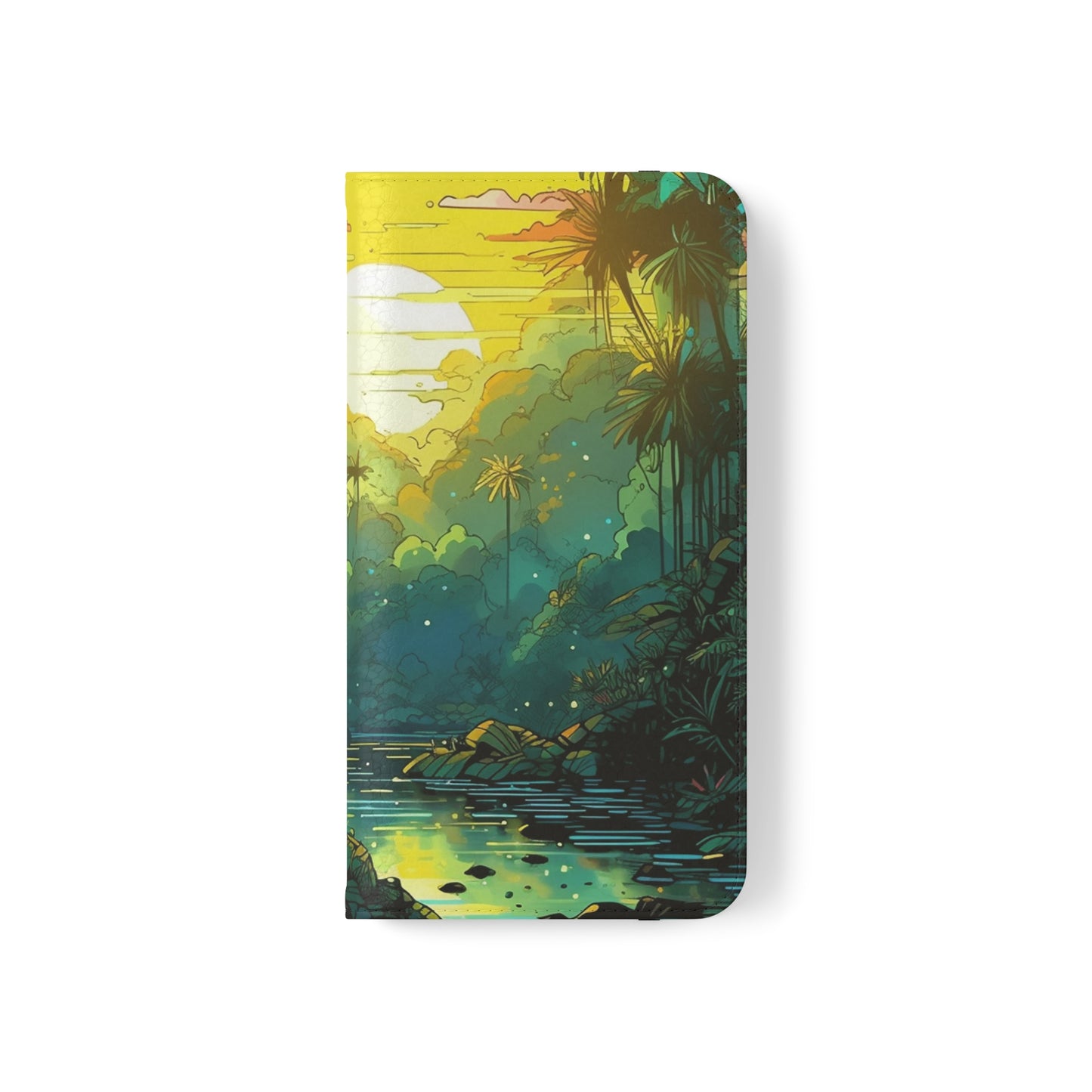 Rainforest at Sunset Flip Phone Case - Capture the Serenity of Nature on Your Device