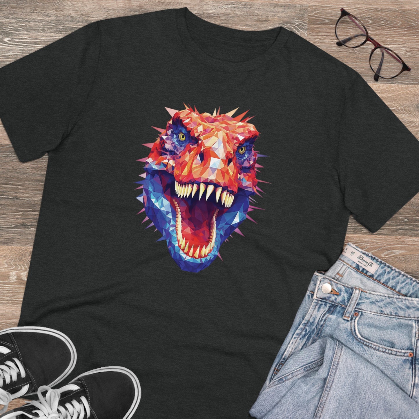 T-Rex Polygonal T-Shirt - Unleash Prehistoric Style