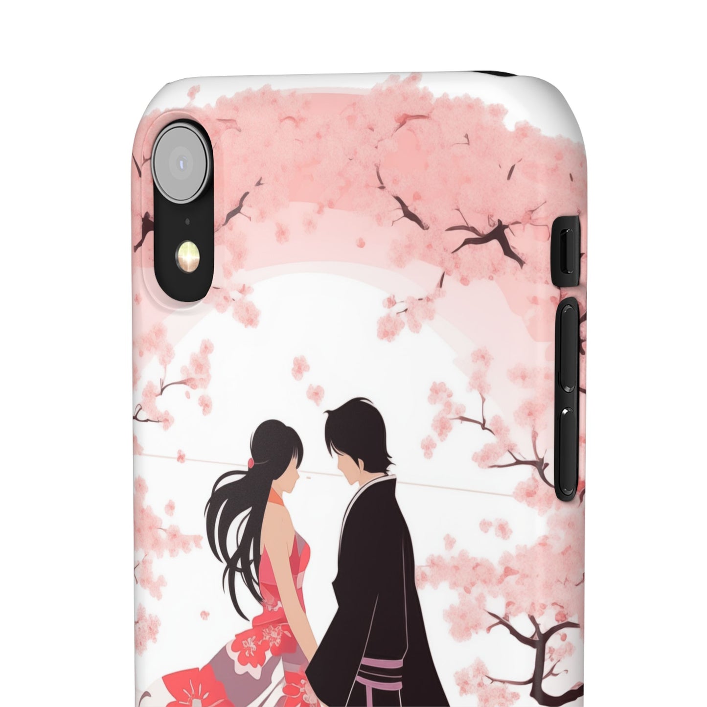 Japanese Blossom Love Premium Phone Case - Valentine's Cherry Tree Design