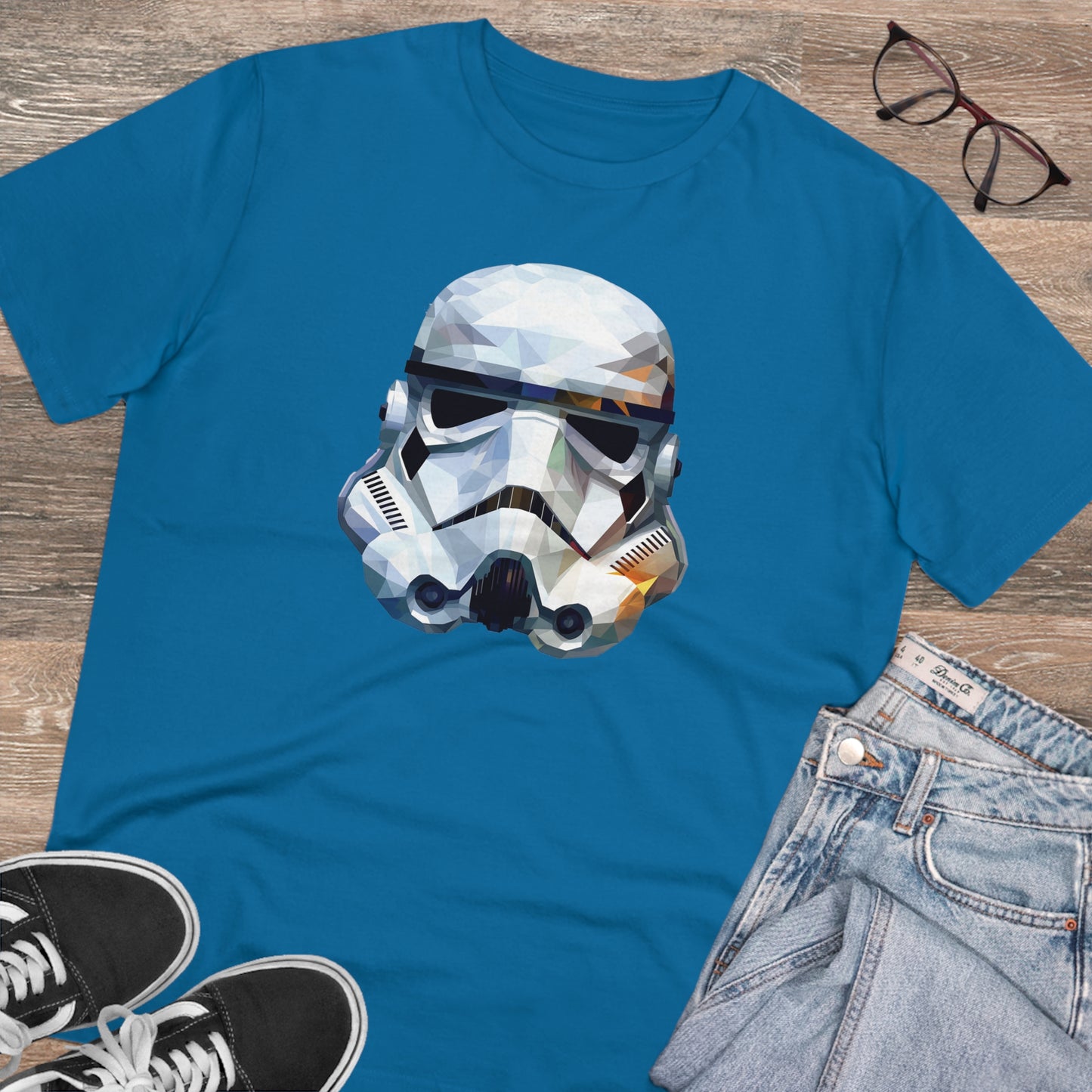 Stormtrooper Polygonal T-Shirt - Embrace Galactic Precision - Star Wars
