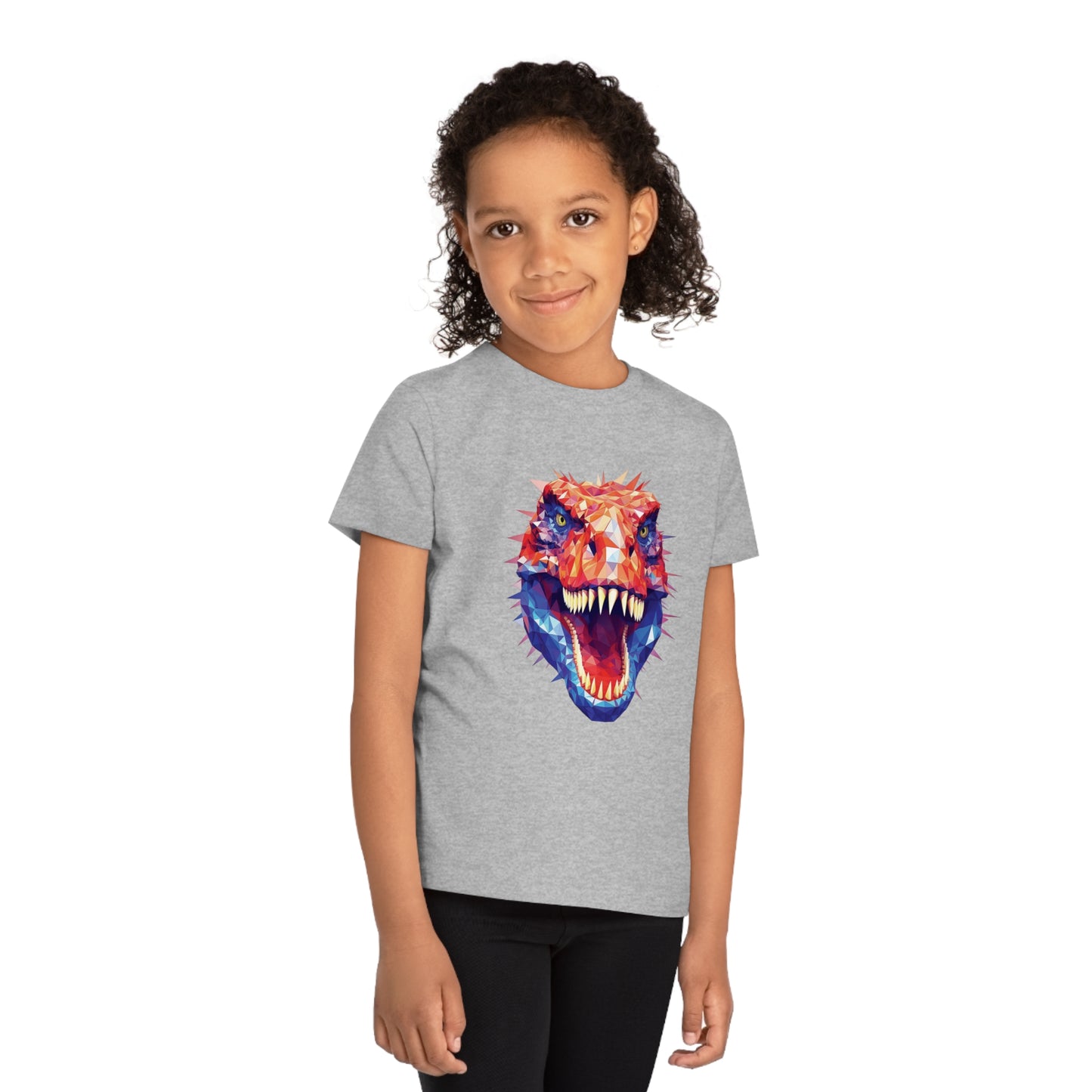 T-Rex Polygonal Kids T-Shirt - Unleash Prehistoric Fun