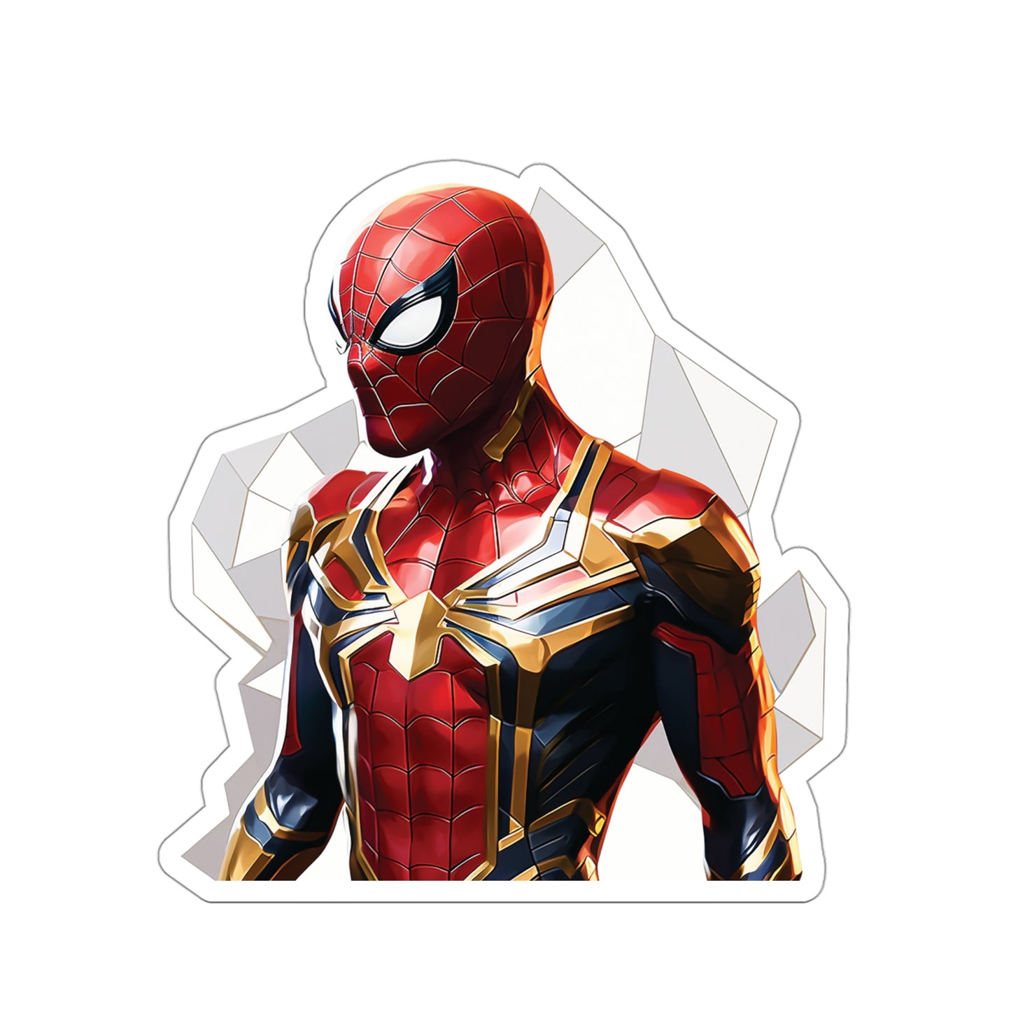Spider Man Sticker in Iron Spider armor - Superhero Styling with a Modern Twist