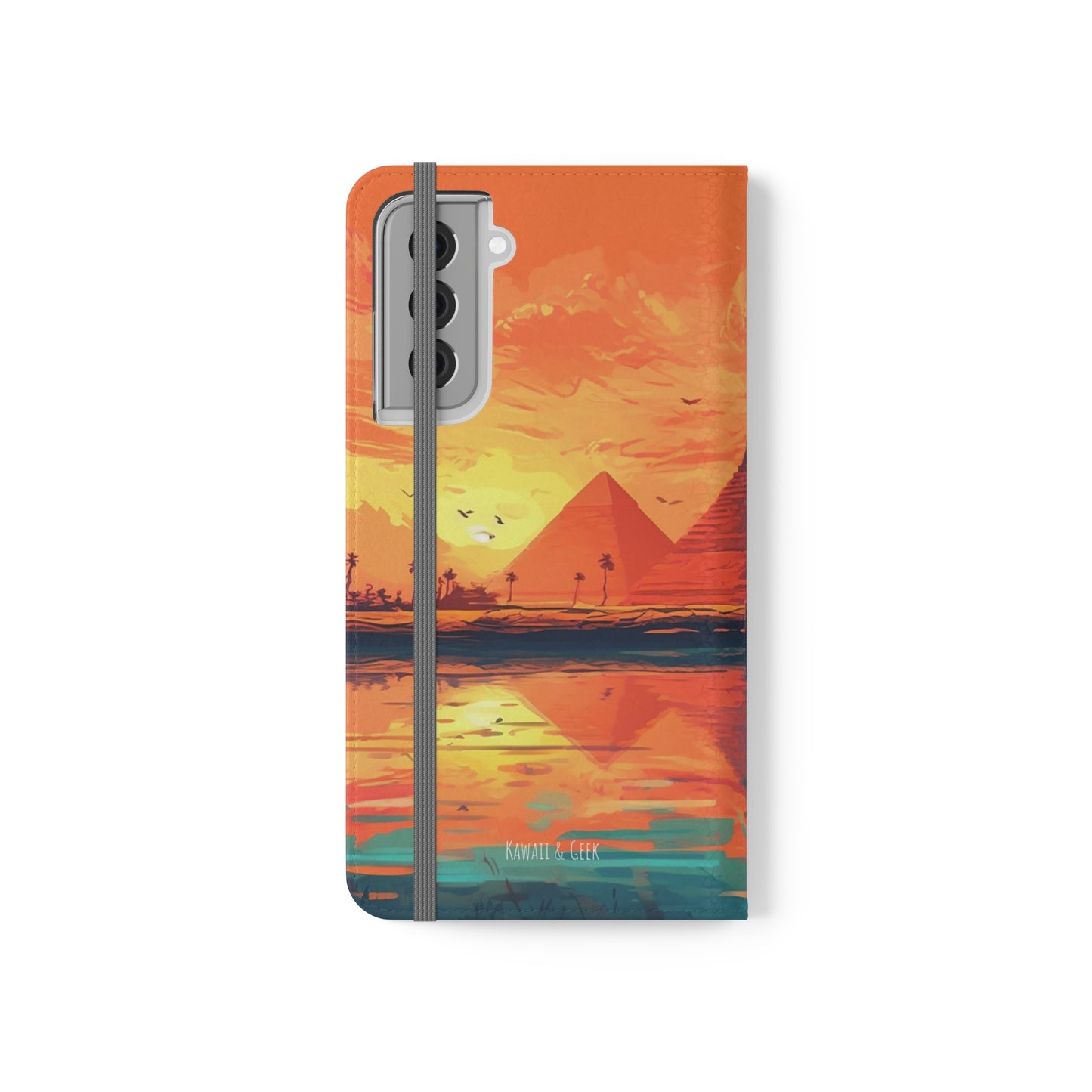 Egyptian Pyramid at Sunset Flip Phone Case - Carry the Mystique of Ancient Egypt with You