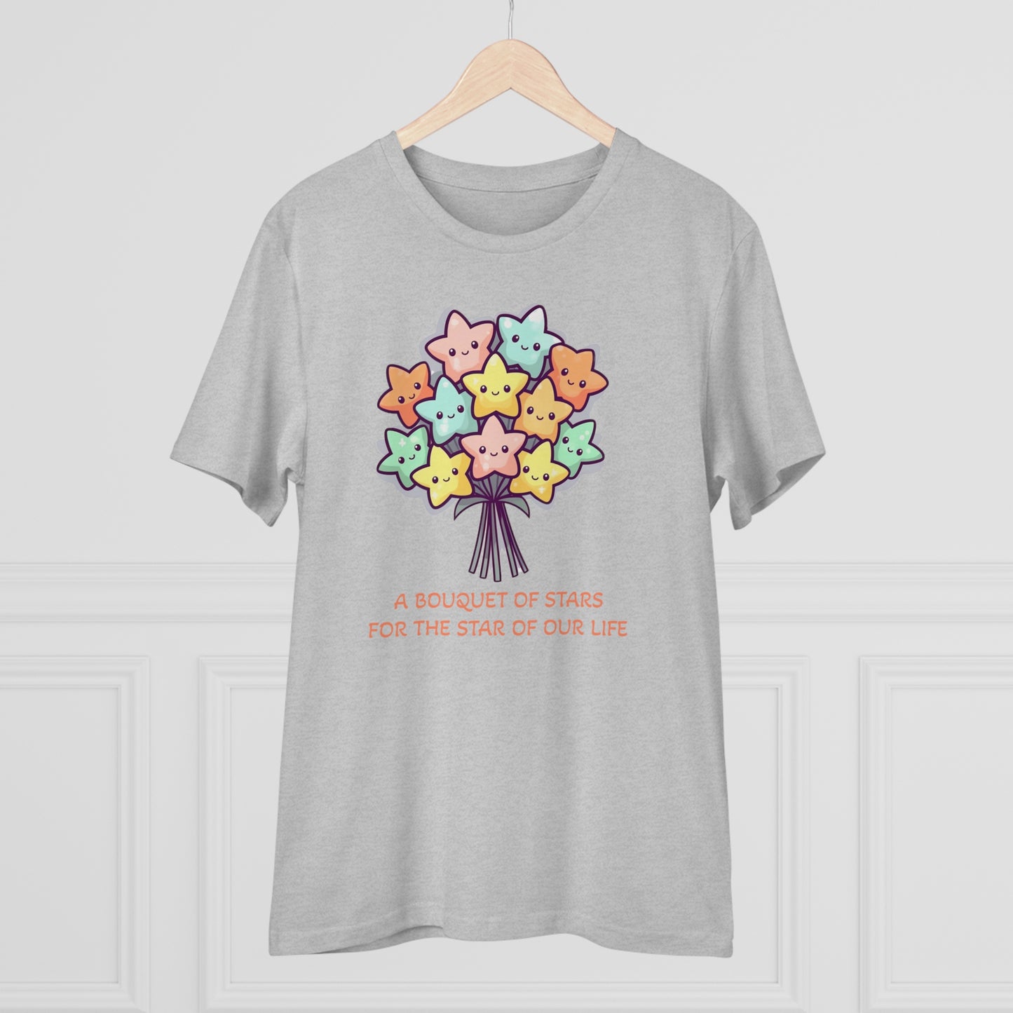 Bouquet of Stars for the Star of Our Life - Unisex Eco-Friendly T-Shirt - Father's and Mother's Day Special