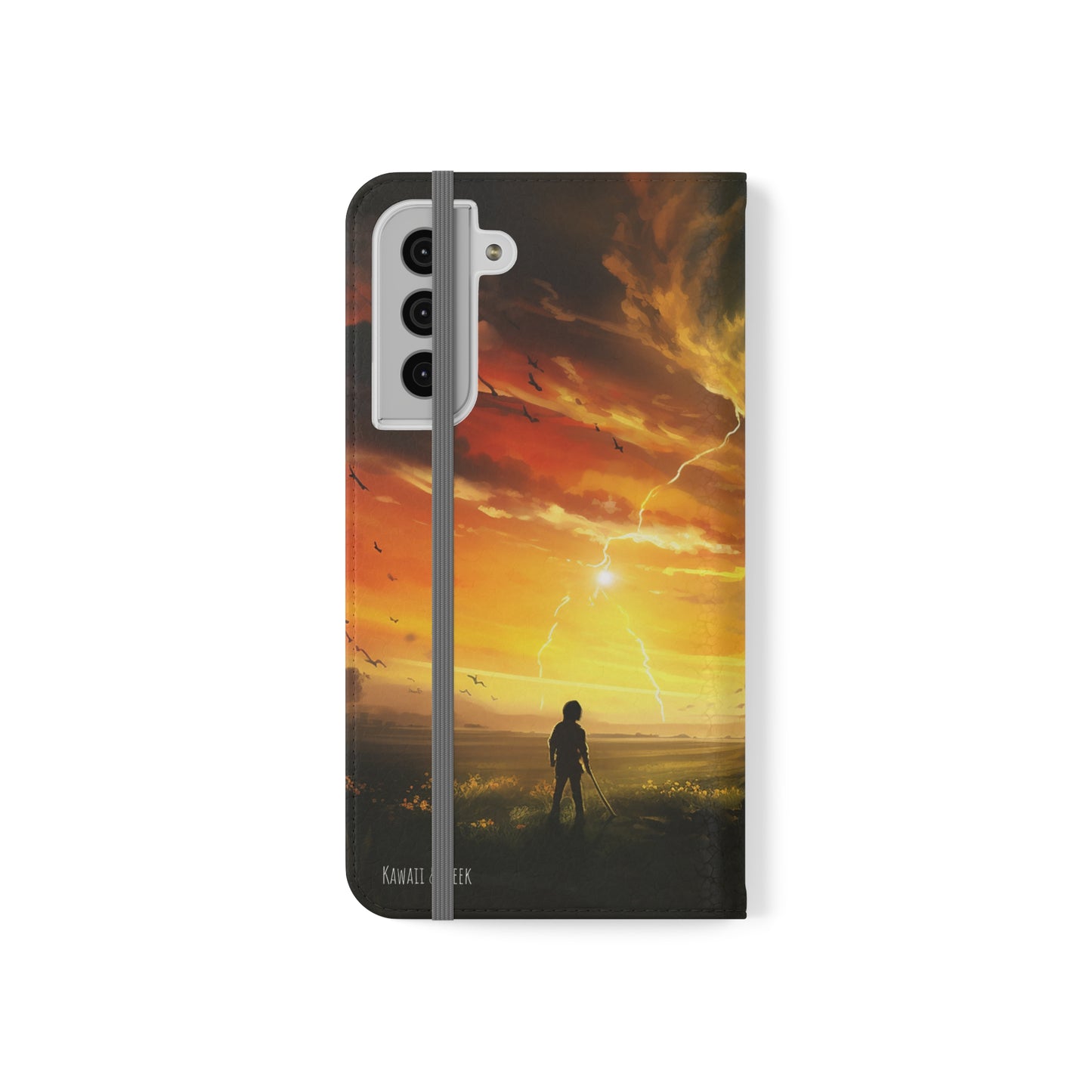 Apocalyptic Tornado Kids Flip Phone Case
