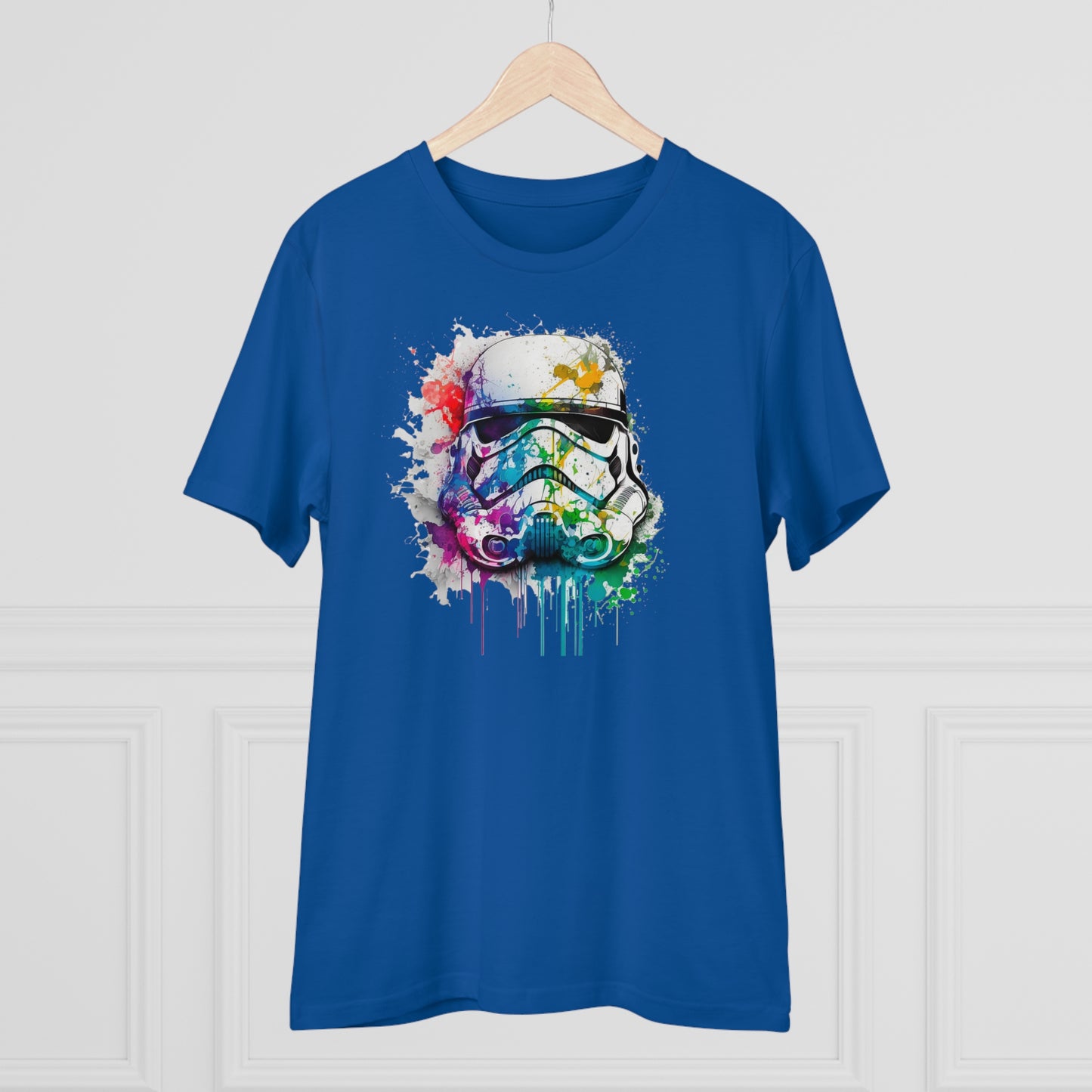 Storm Trooper in Watercolor Style Organic Unisex T-Shirt - Add Some Unique and Eco-Friendly Style to Your Wardrobe