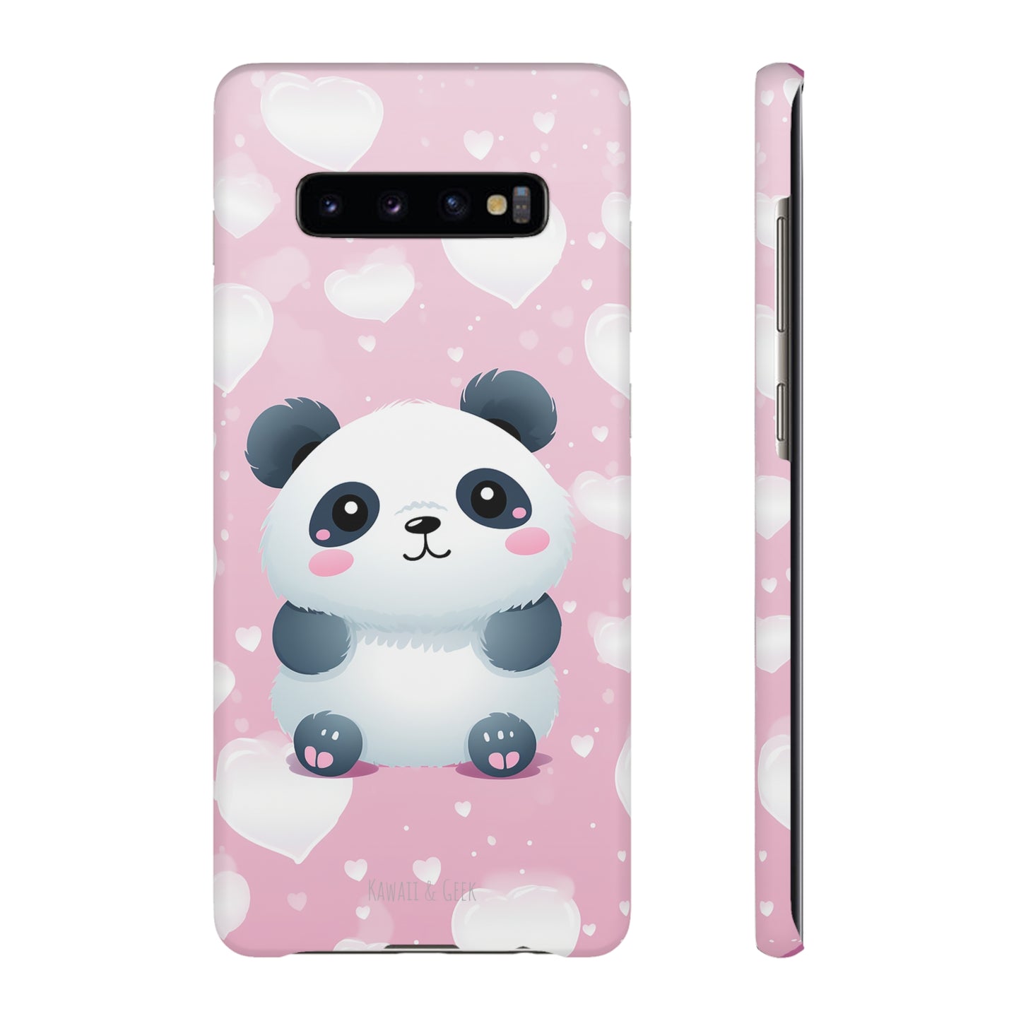 Cute Panda & Hearts Premium Phone Case