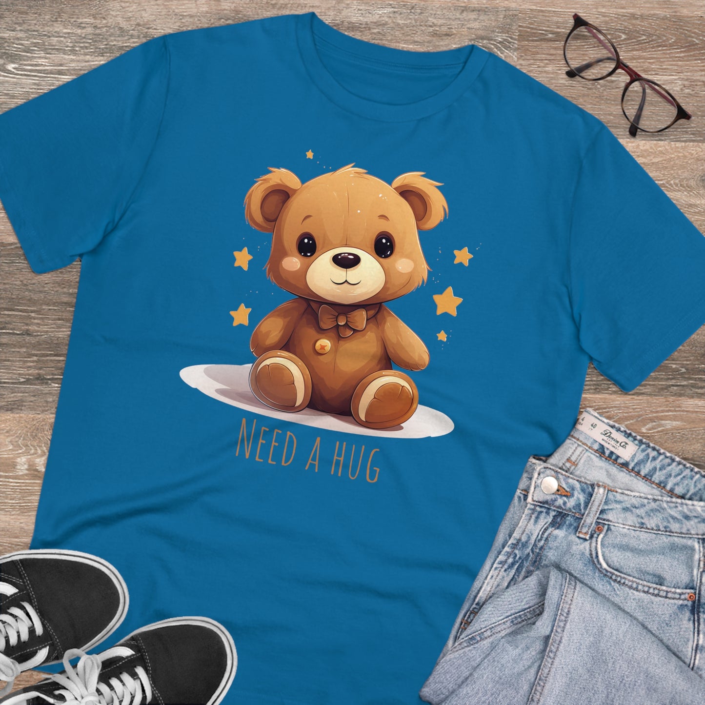 Eco-Friendly "Need a Hug" Teddy Bear Tee