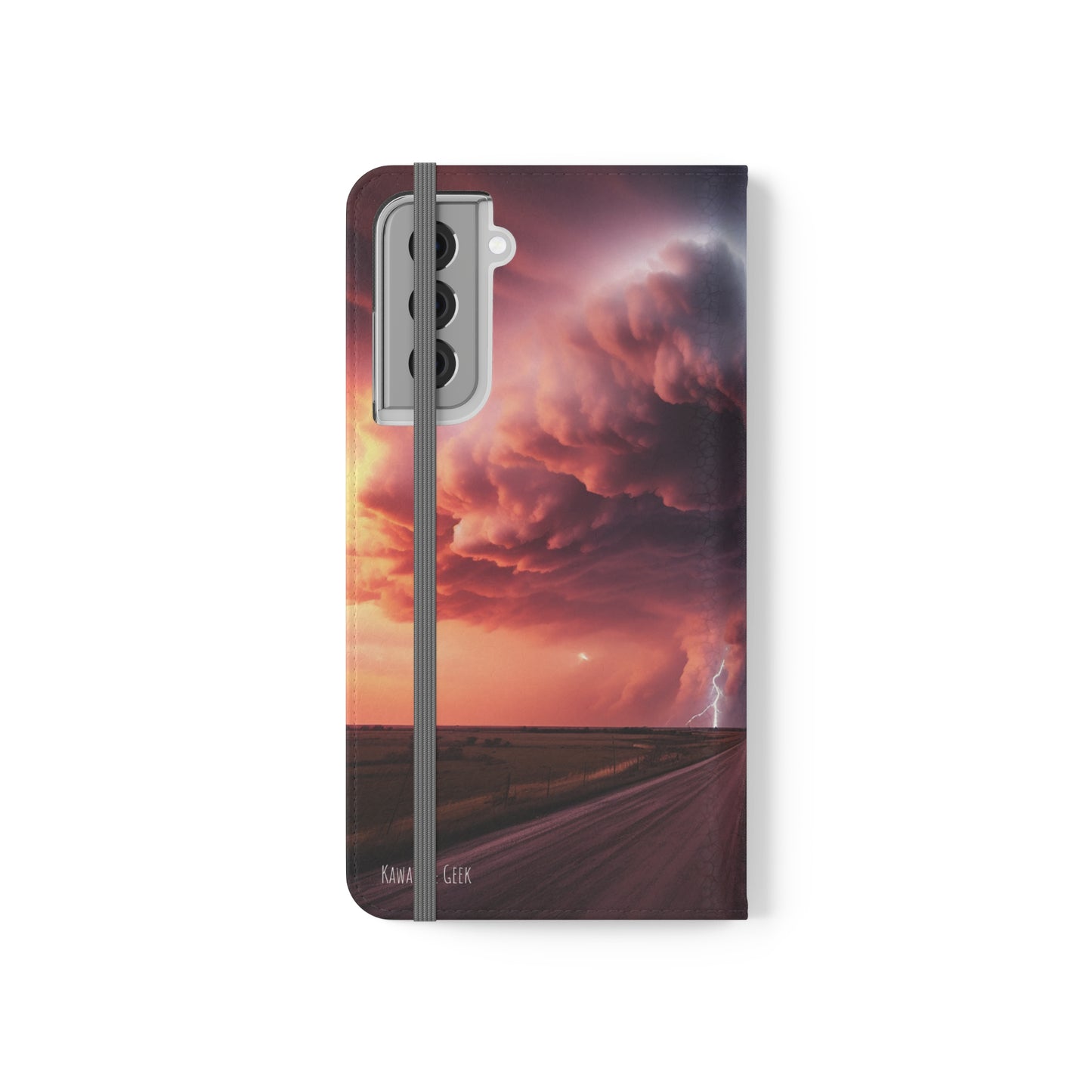 Super Cell Tornado Lightning Flip Phone Case