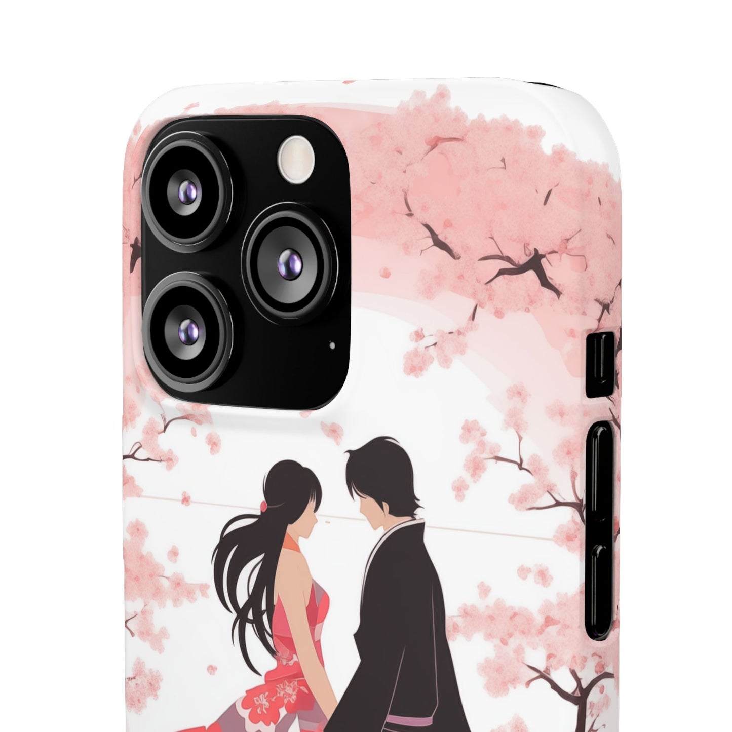 Japanese Blossom Love Premium Phone Case - Valentine's Cherry Tree Design