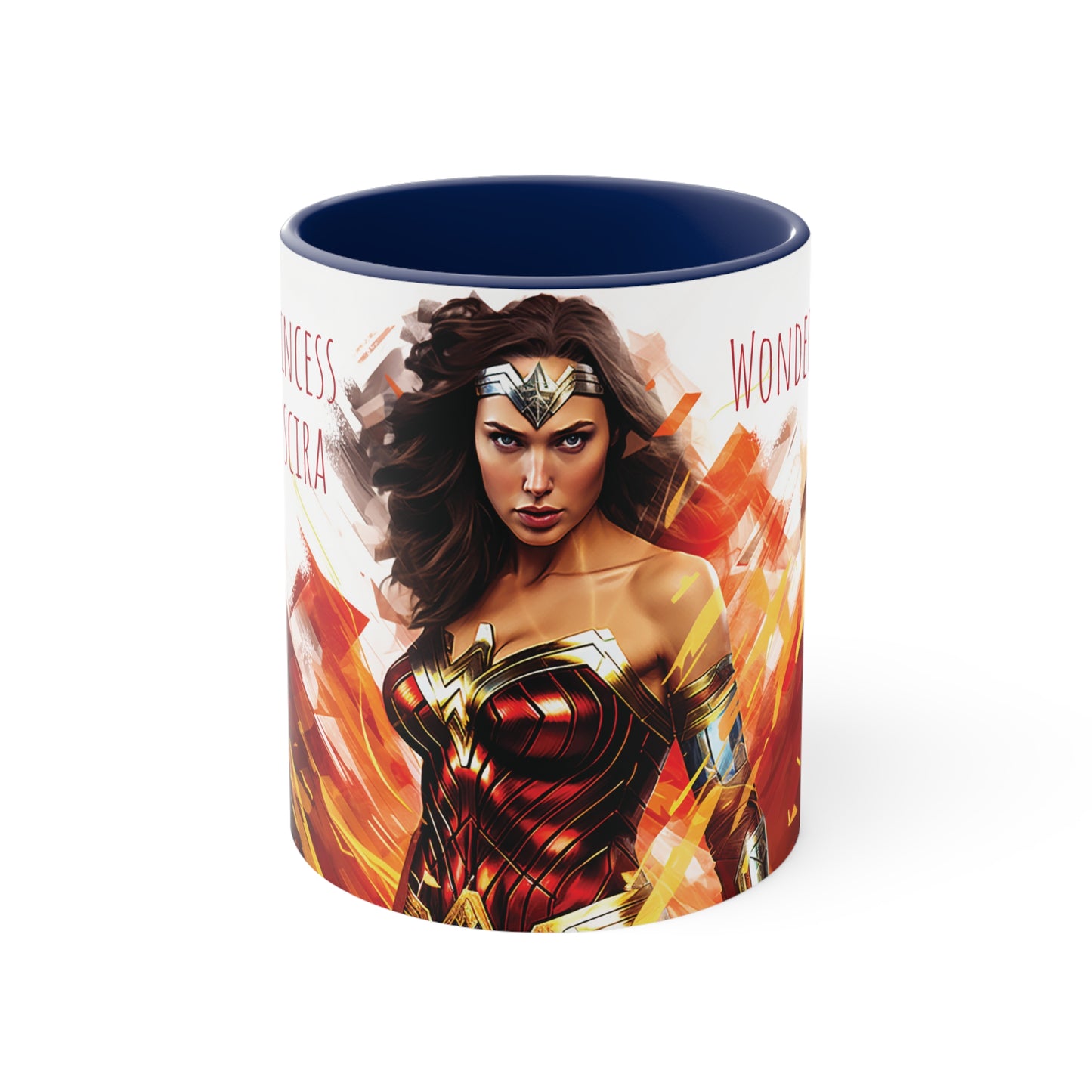 Wonder Woman Geometric Bicolor Mug - Diana, Princess of Themyscira